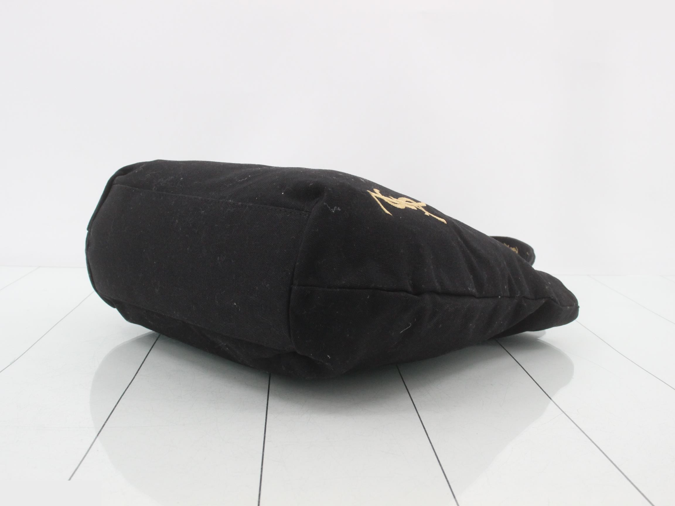 Canvas tote bag with brand logo, black. — view 6