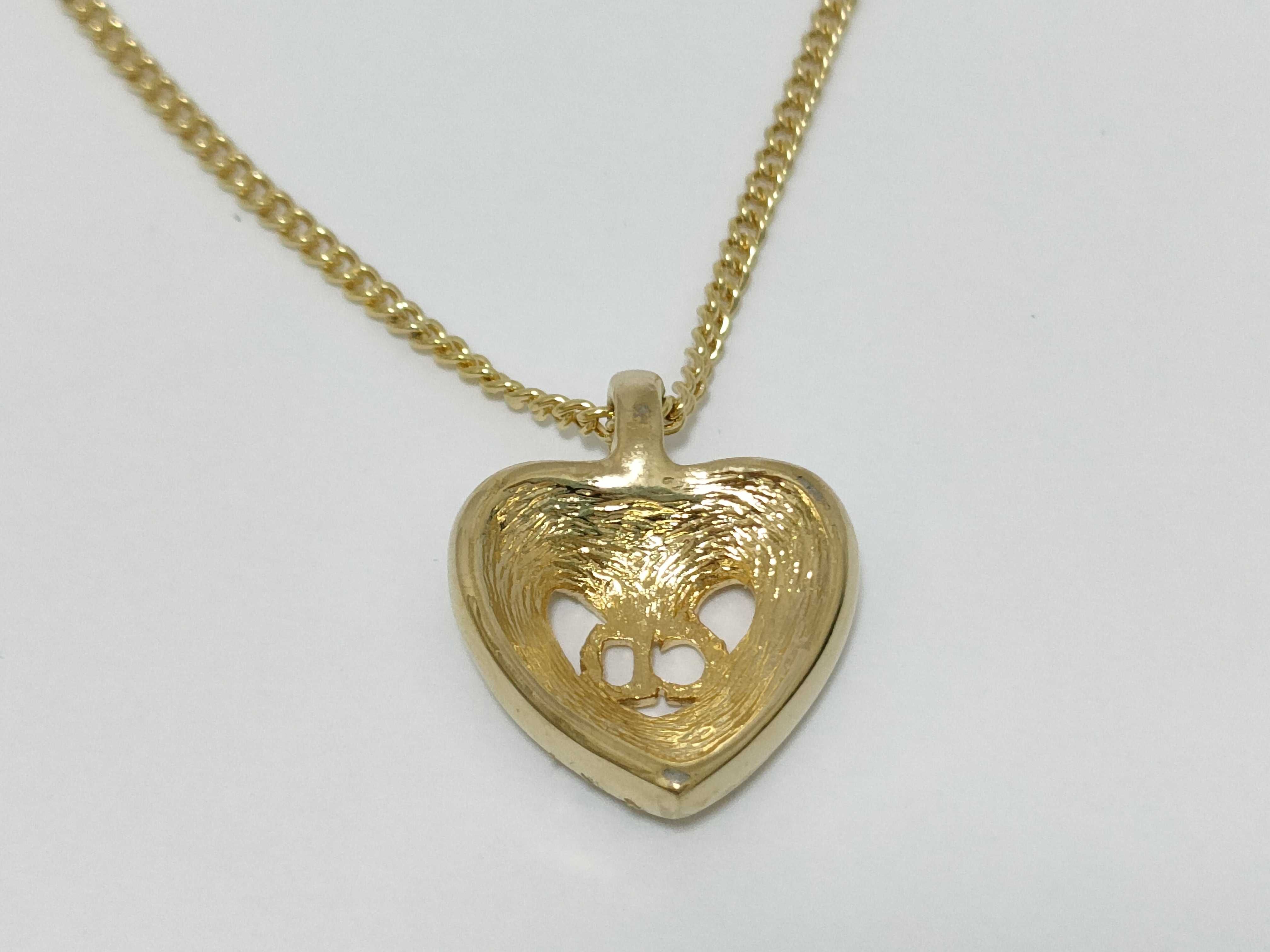 CD Heart Rhinestone Necklace — view 2