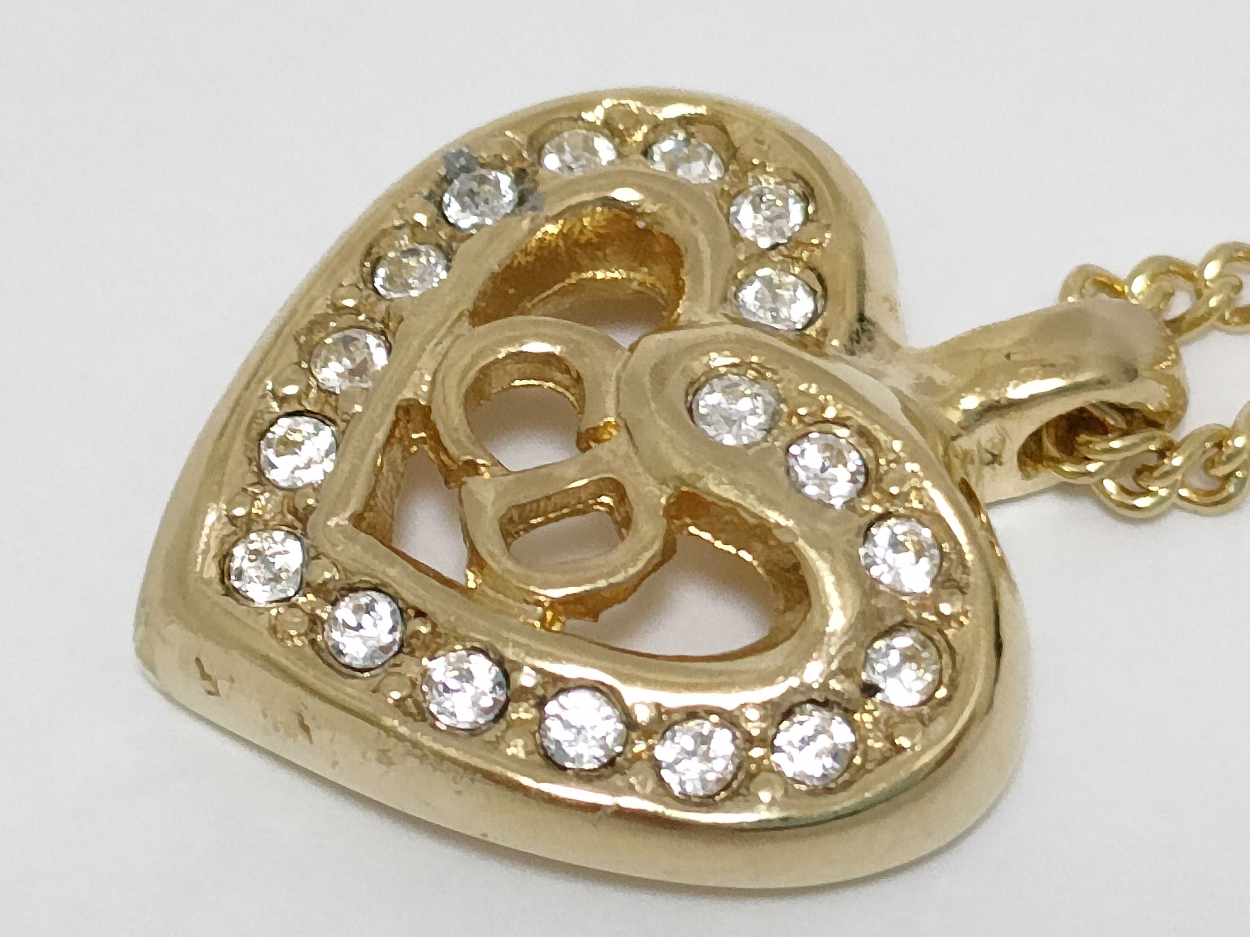 CD Heart Rhinestone Necklace — view 7