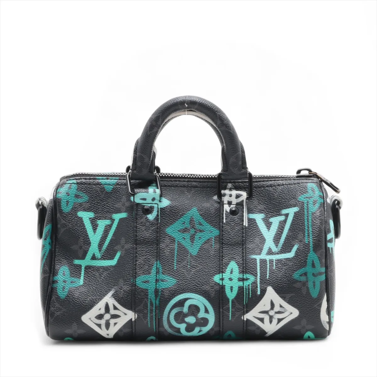 Monogram Eclipse Graffiti Keepall Bandouliere 25 M21399 Black RFID Reactive — view 2
