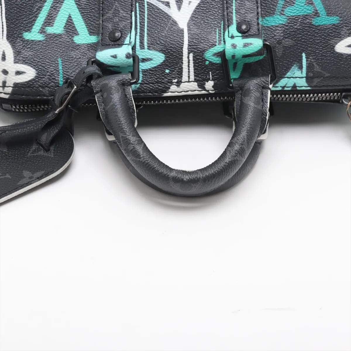 Monogram Eclipse Graffiti Keepall Bandouliere 25 M21399 Black RFID Reactive — view 5