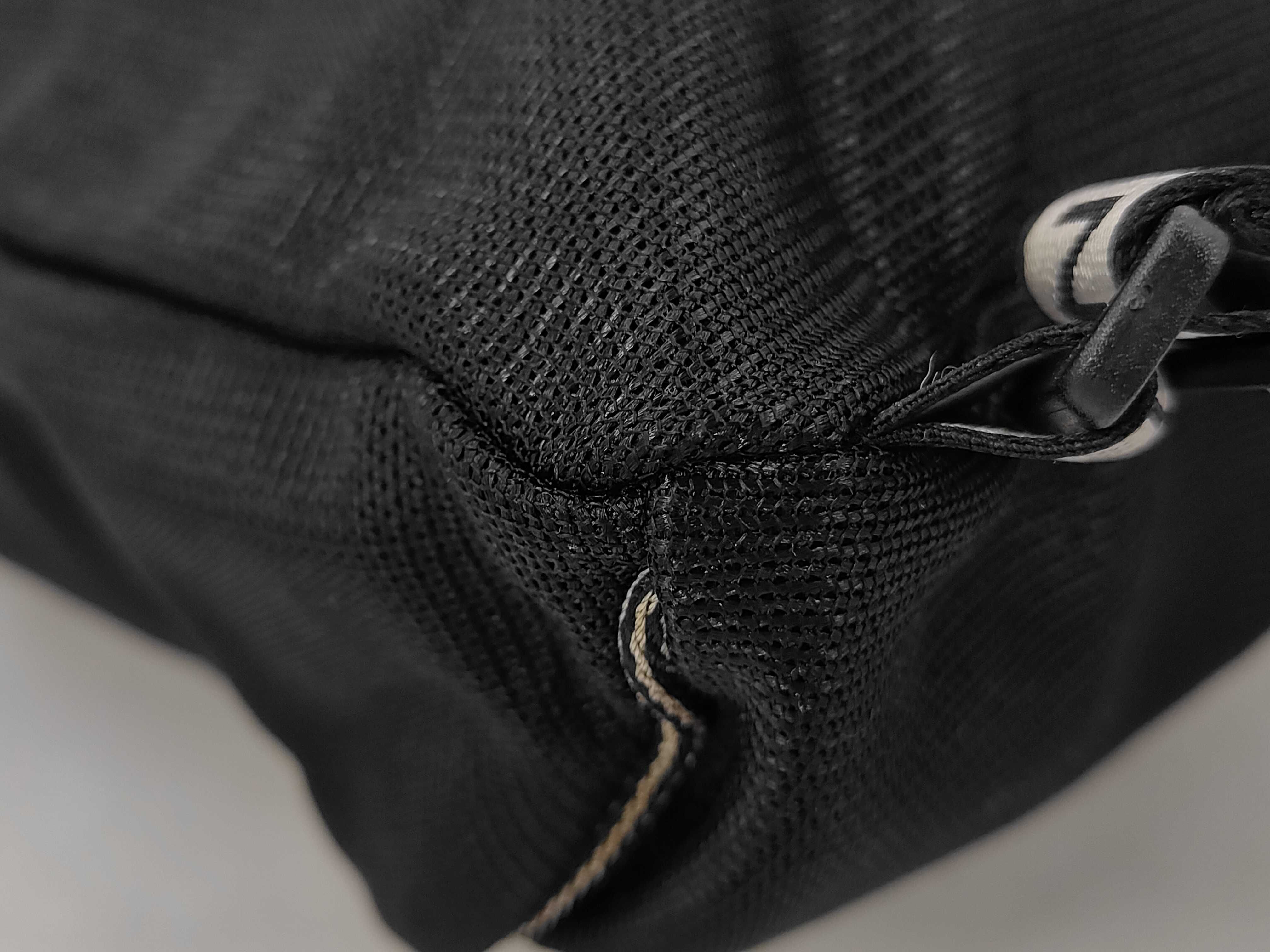 Mesh Backpack, Nylon, Black, with Seal — view 3