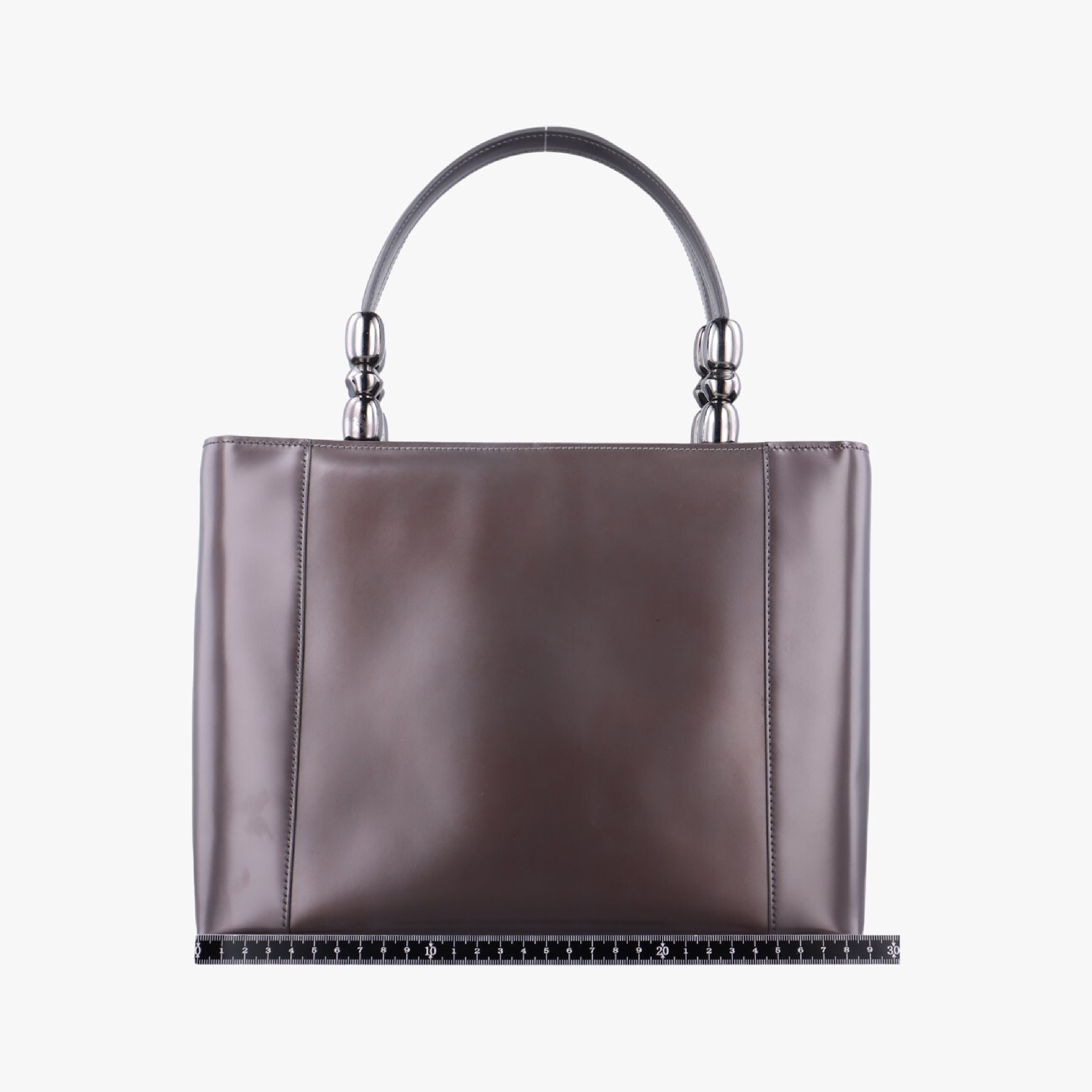 Maris Pearl Grey Enamel Handbag MA-0939 — view 2