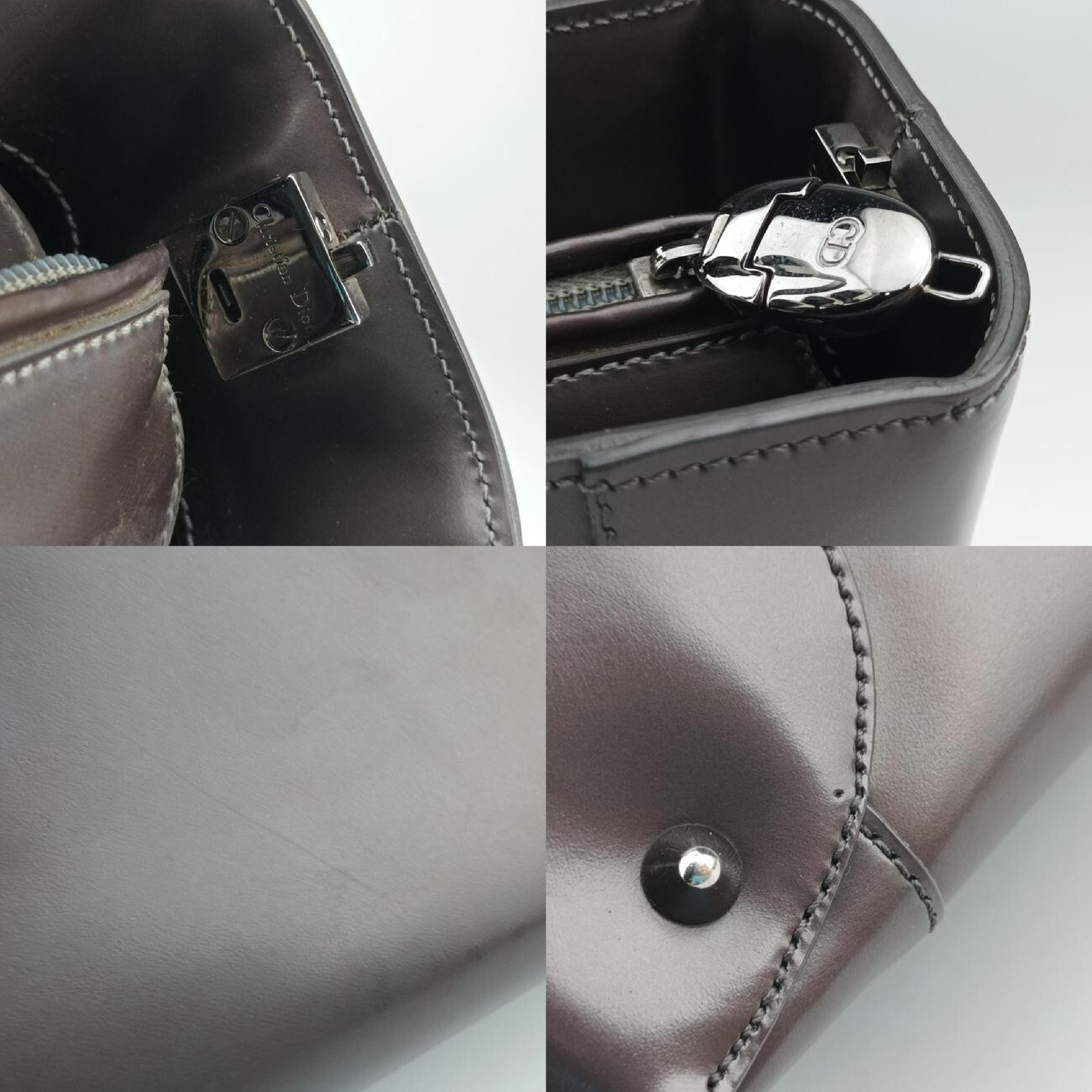 Maris Pearl Grey Enamel Handbag MA-0939 — view 10