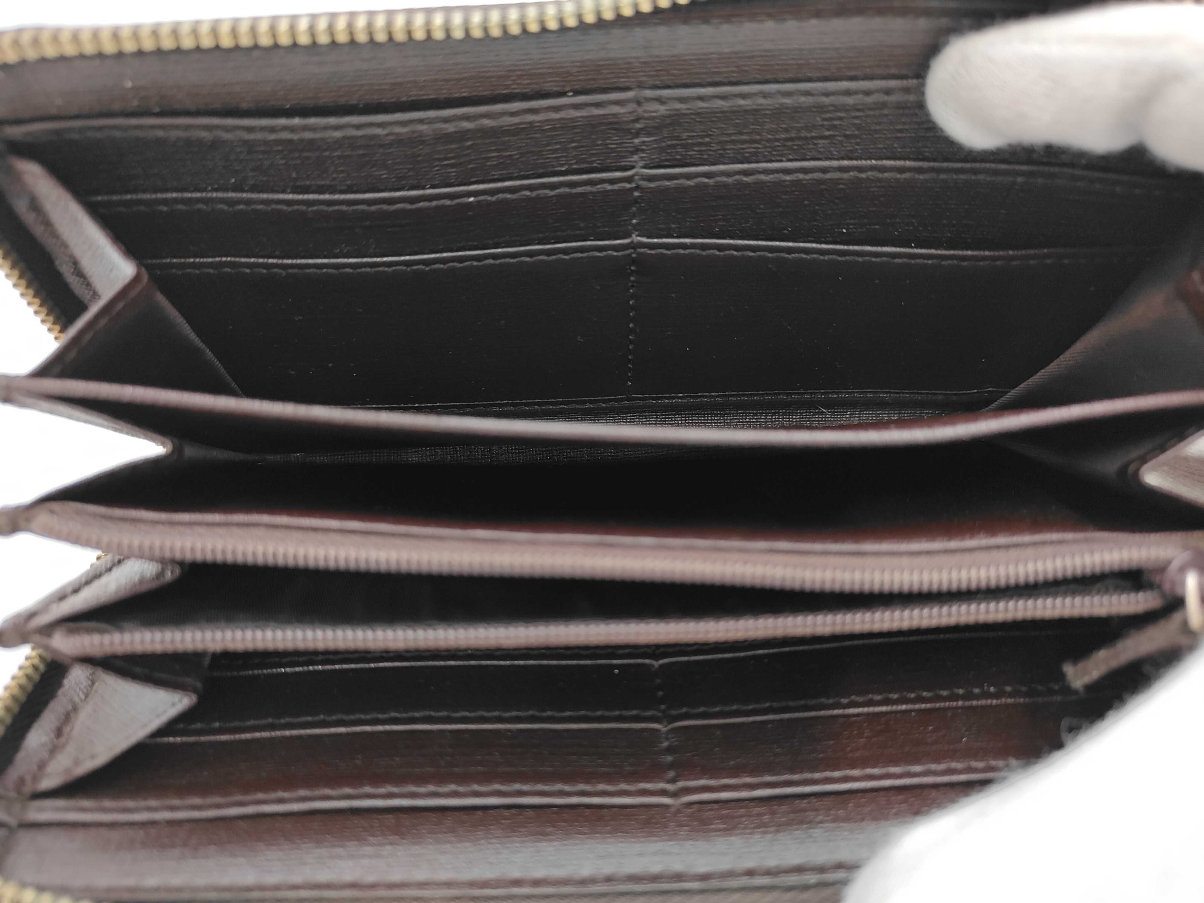 GG pattern PVC round zipper long wallet — view 4
