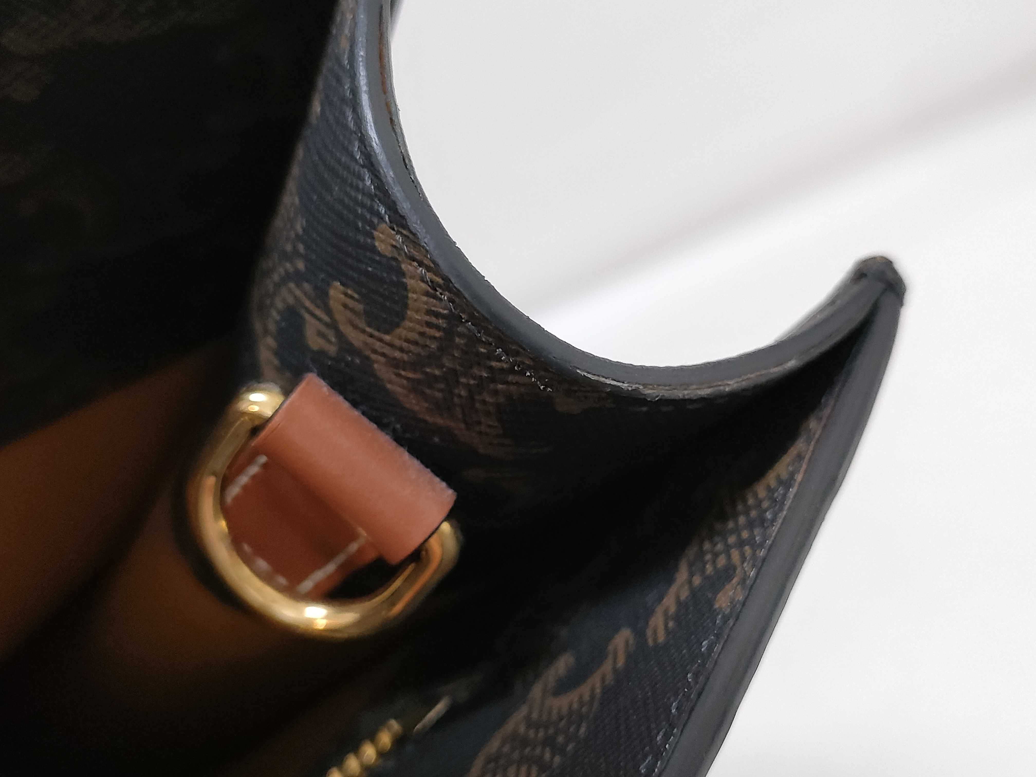 Triomphe Vertical Cabas PVC x Leather 2-Way Handbag Brown Handbag — view 8