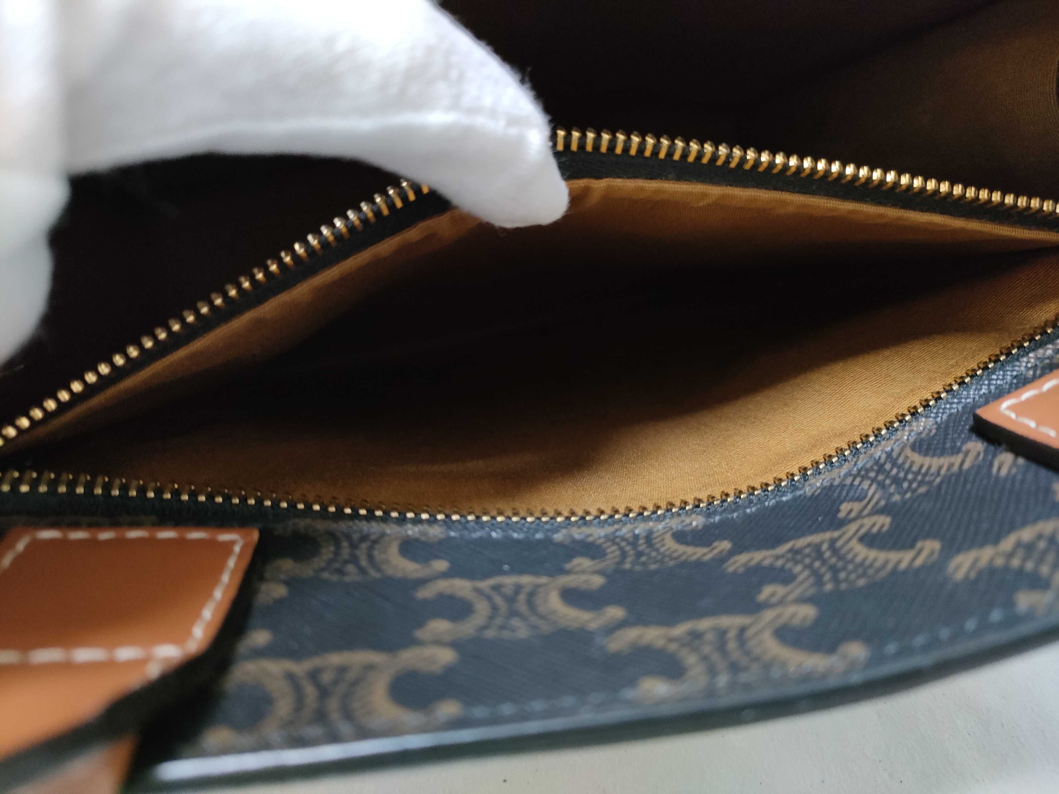 Triomphe Vertical Cabas PVC x Leather 2-Way Handbag Brown Handbag — view 10