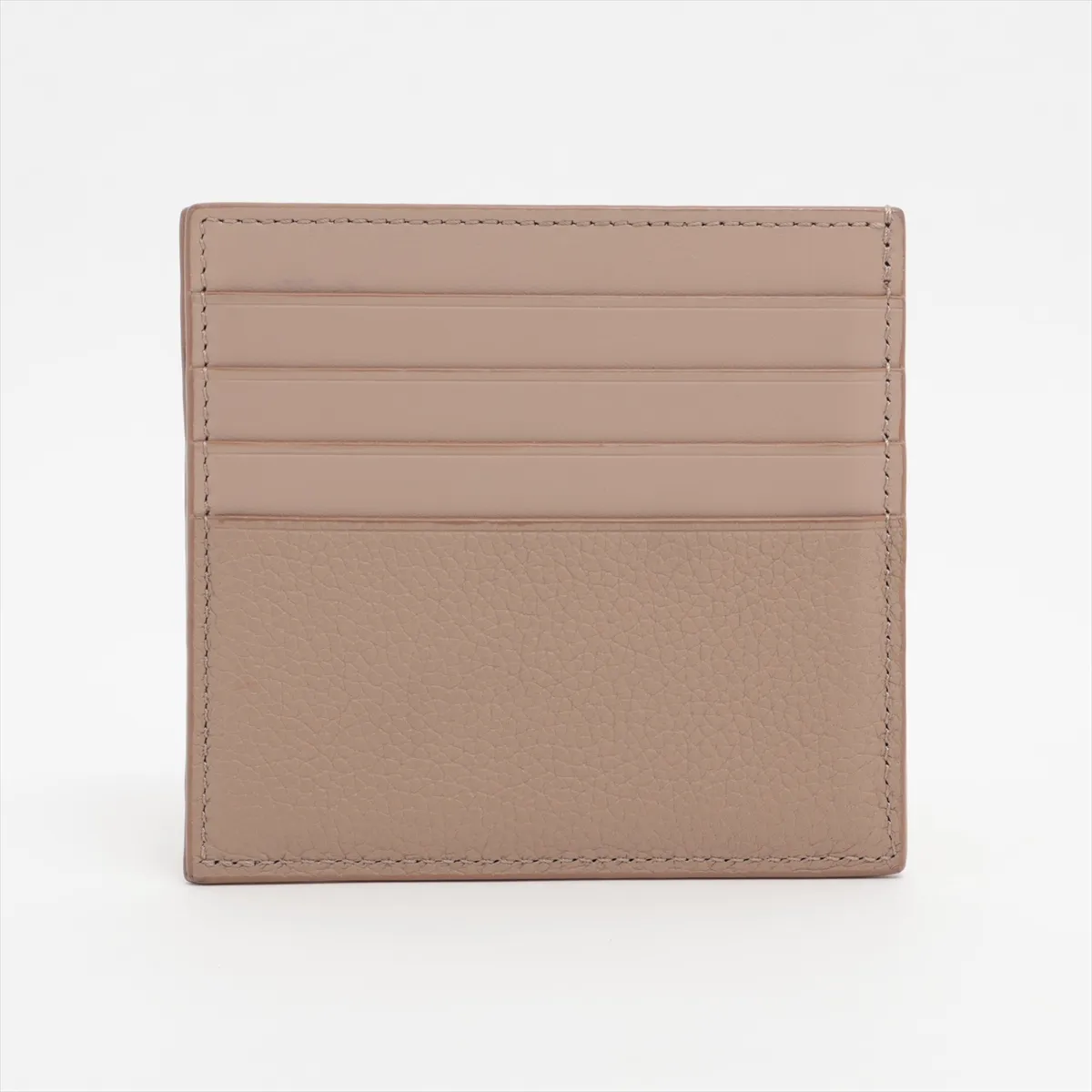 Anagram Leather Compact Wallet Beige — view 2