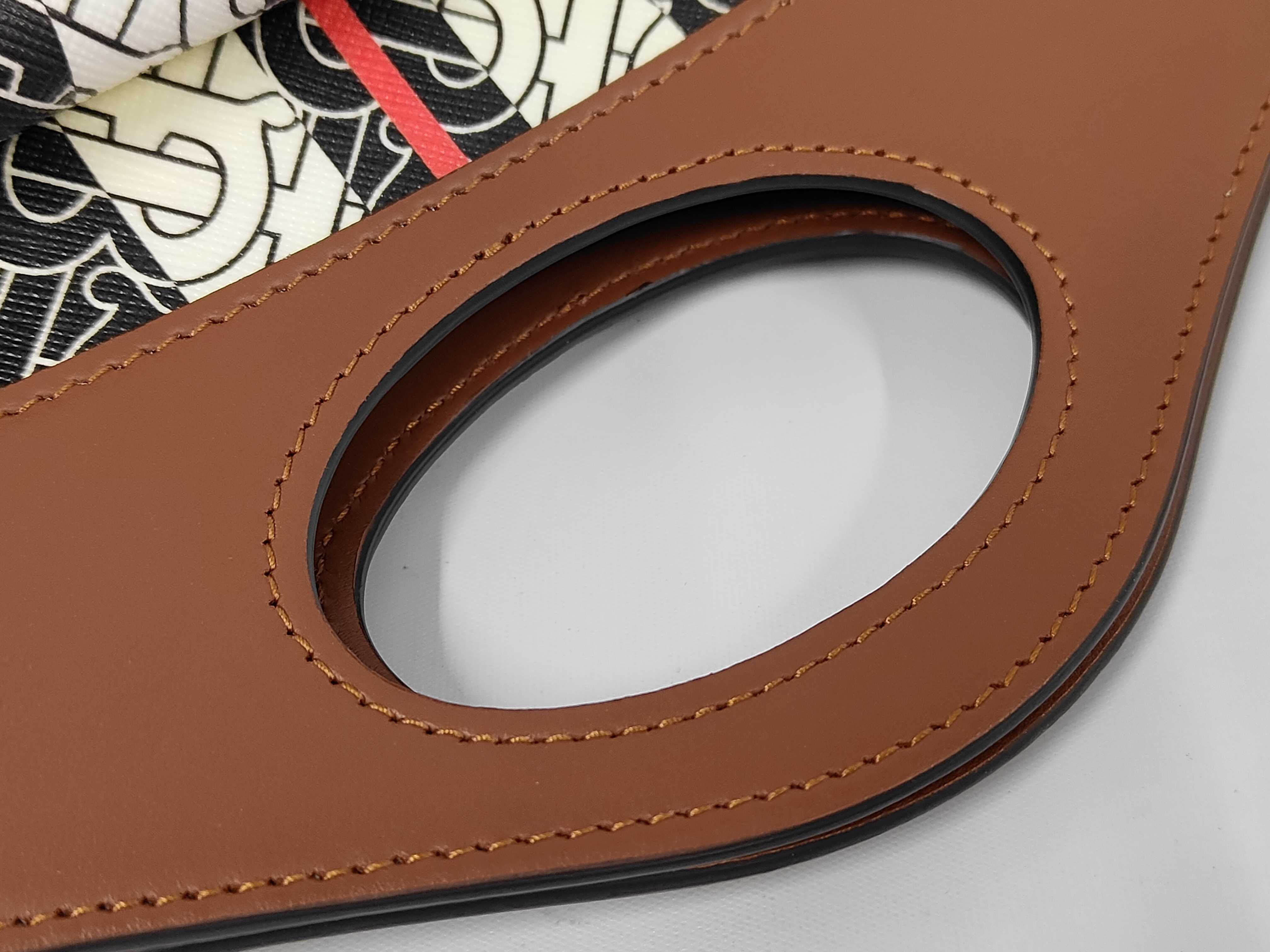 TB Monogram Mini Pocket Bag, Brown x Black x Multicolor Leather Handbag — view 3