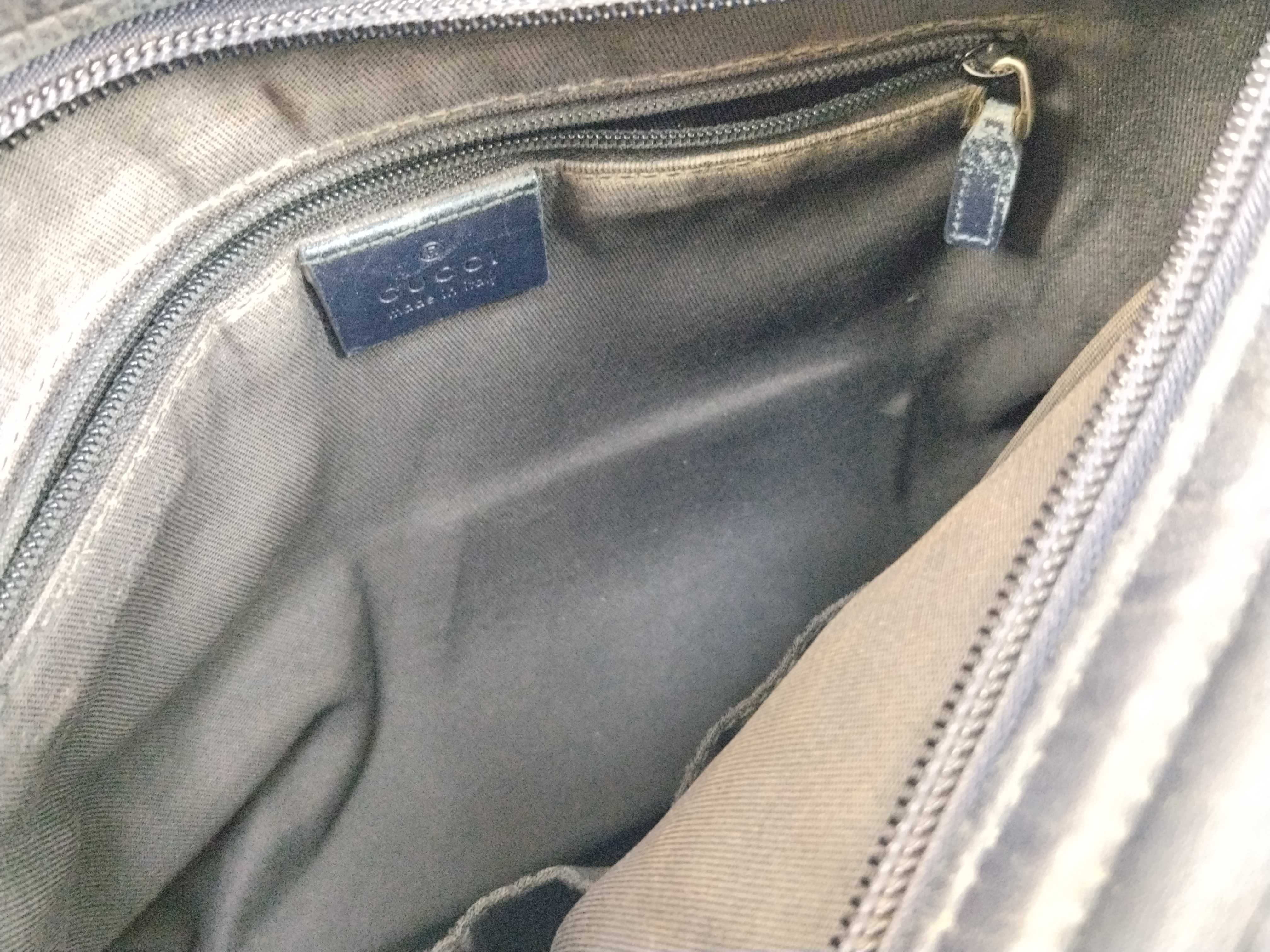 GG Supreme Gucci GG Canvas x Leather Shoulder Bag Navy 388926 Shoulder Bag — view 11