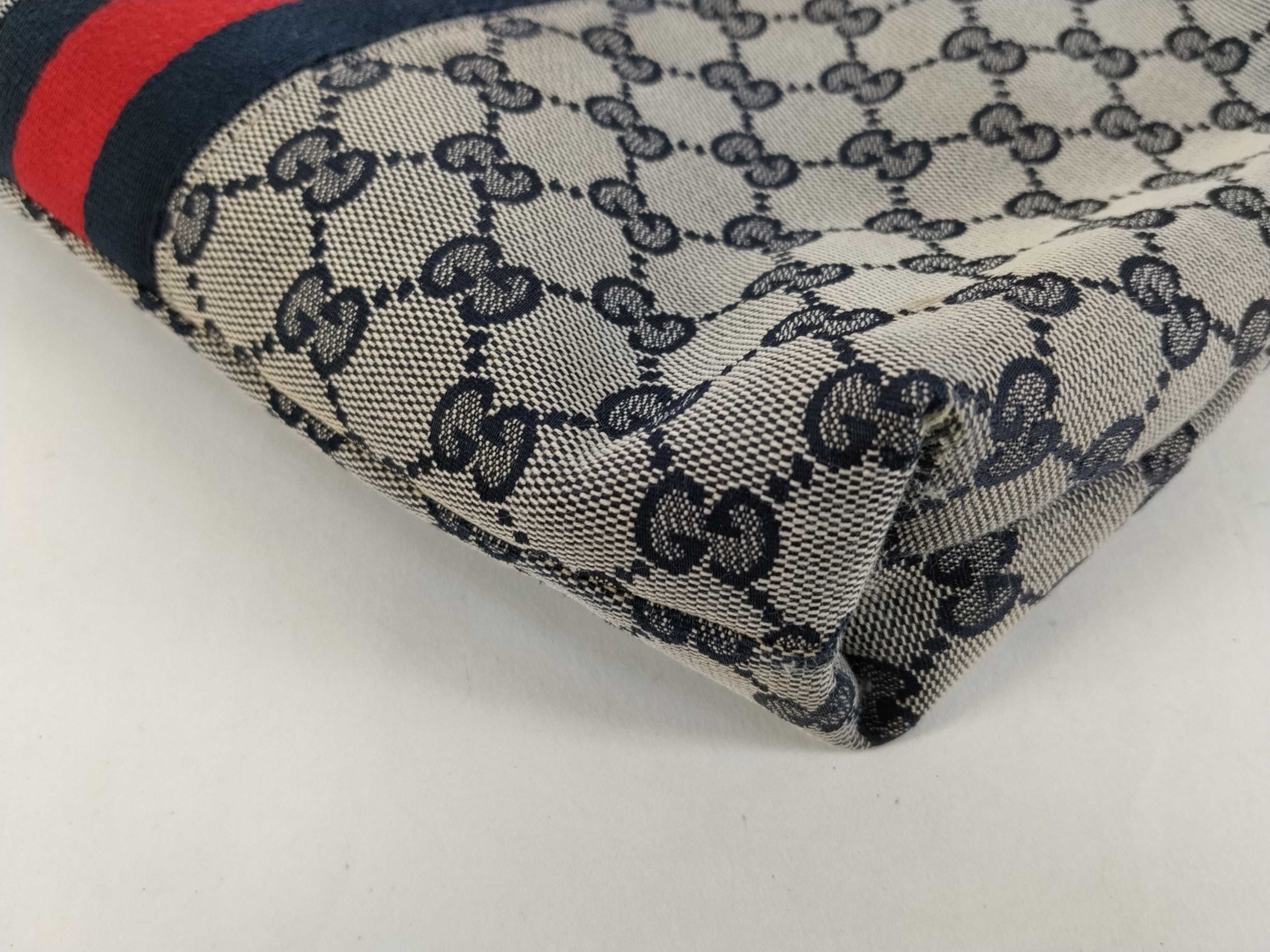 GG Supreme Gucci GG Canvas x Leather Shoulder Bag Navy 388926 Shoulder Bag — view 6