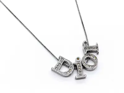 Logo Rhinestone Necklace