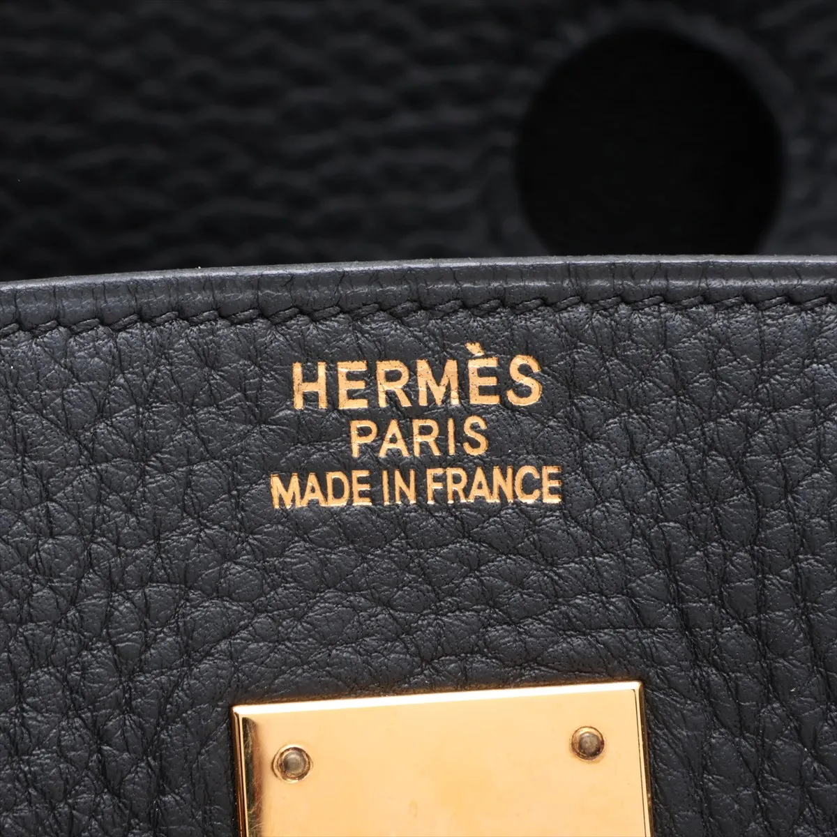 [Individually packaged] Hermes Birkin 35 Letournée Taurillon Clemence Black Gold Hardware H:2004 — view 10