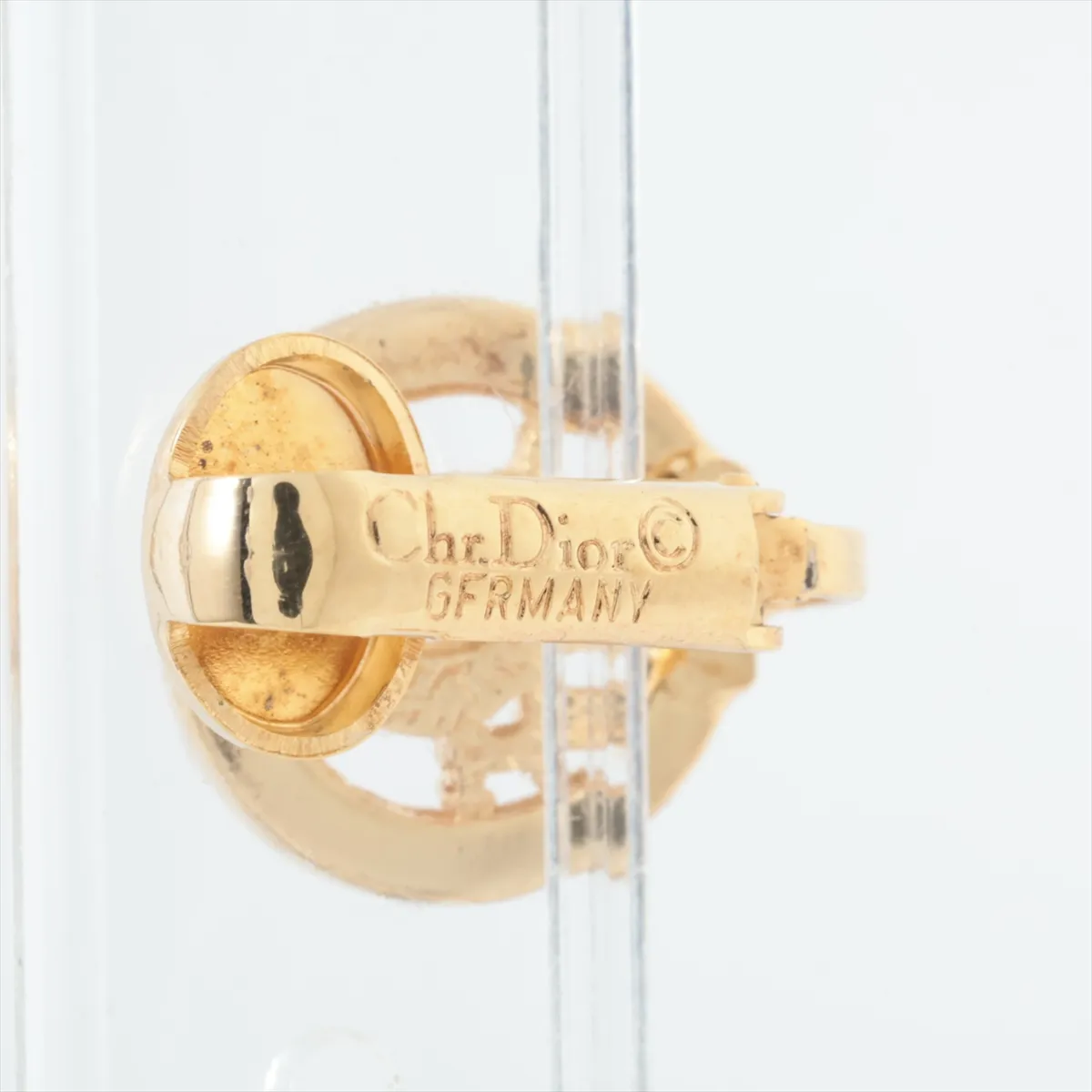 logo earrings (for both ears), GP gold, — view 5