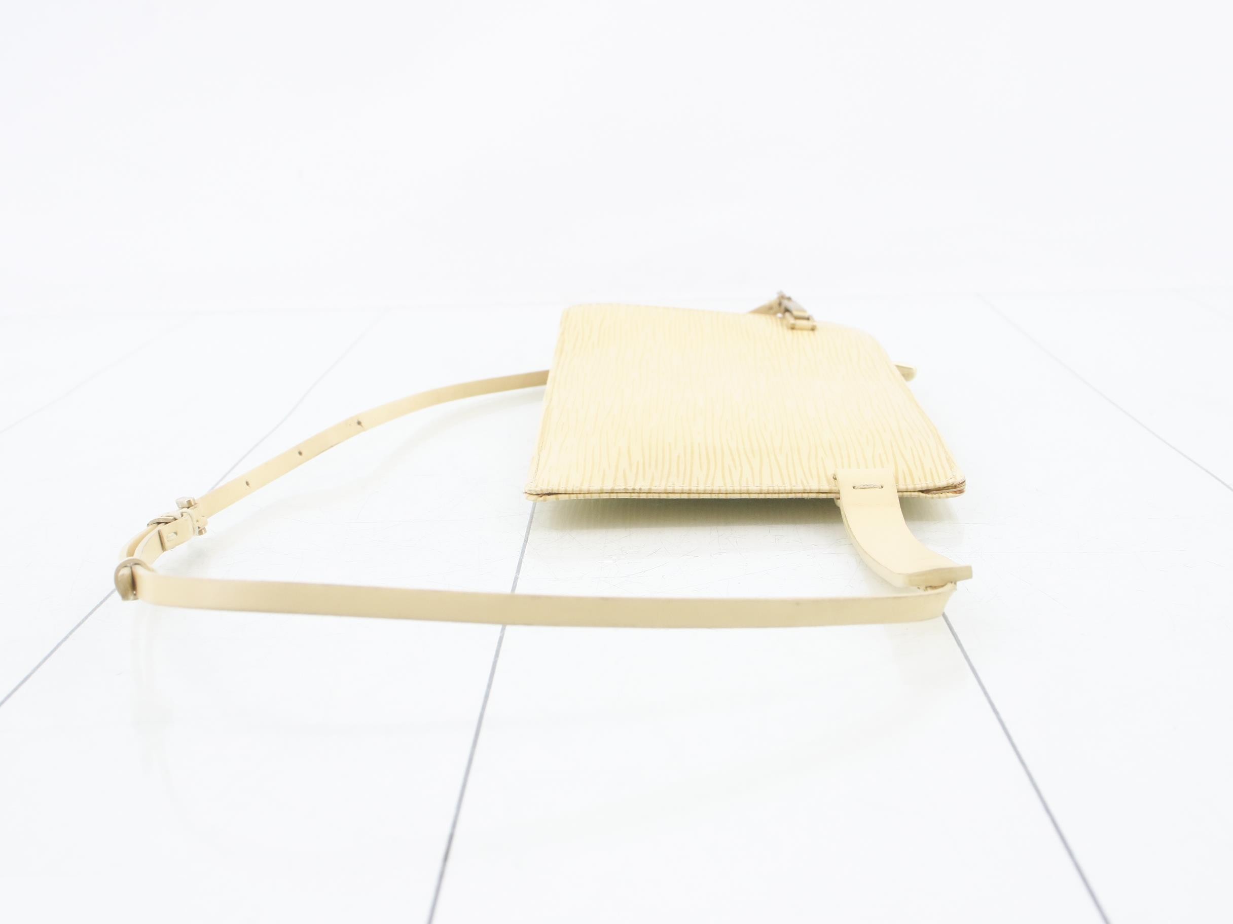 Epi Leather Waist Pouch, Yellow — view 3