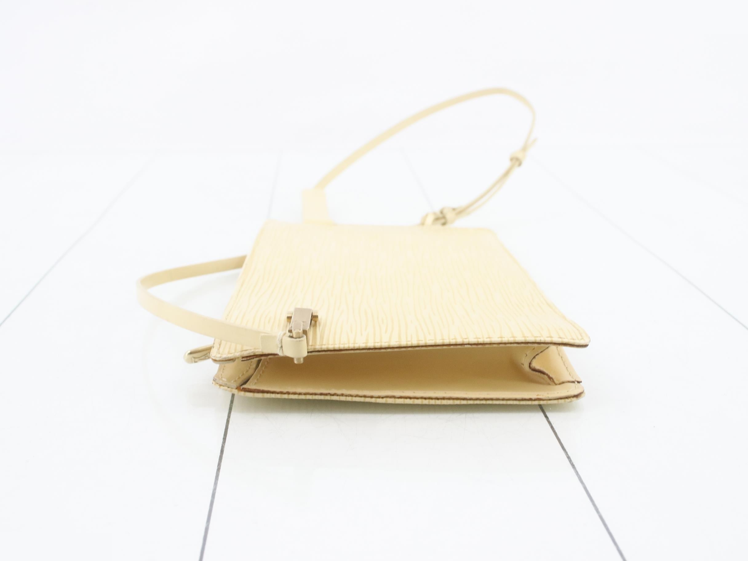 Epi Leather Waist Pouch, Yellow — view 4