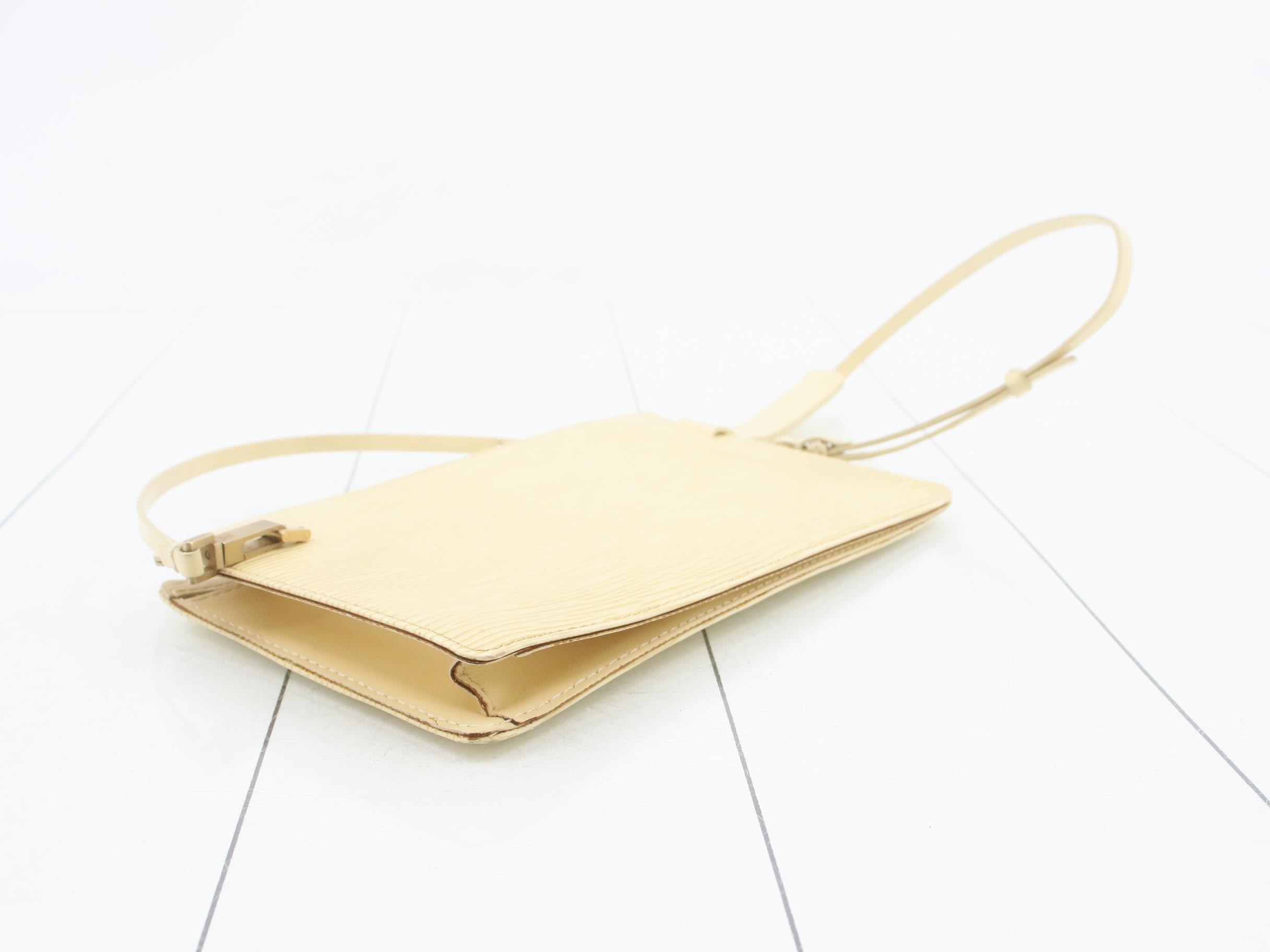 Epi Leather Waist Pouch, Yellow — view 5