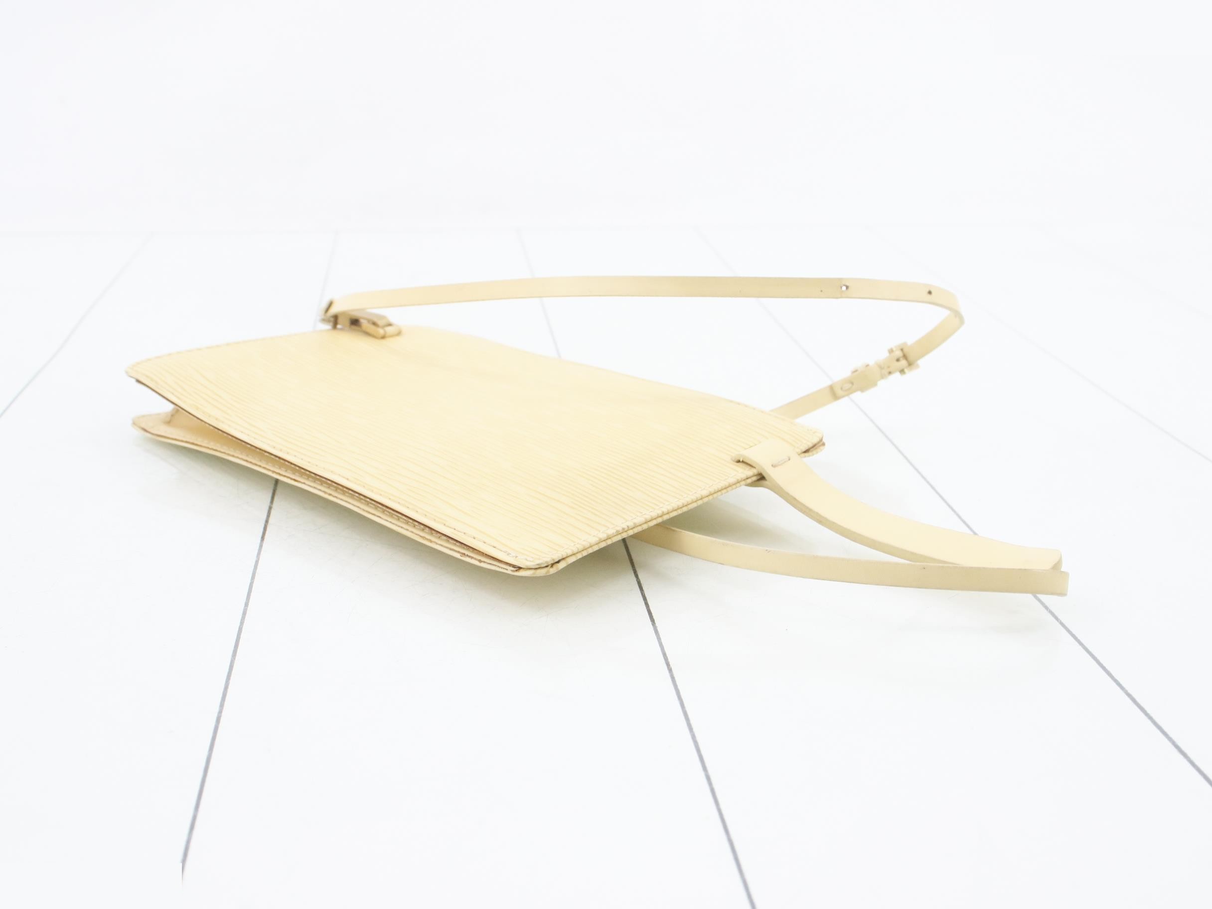 Epi Leather Waist Pouch, Yellow — view 6