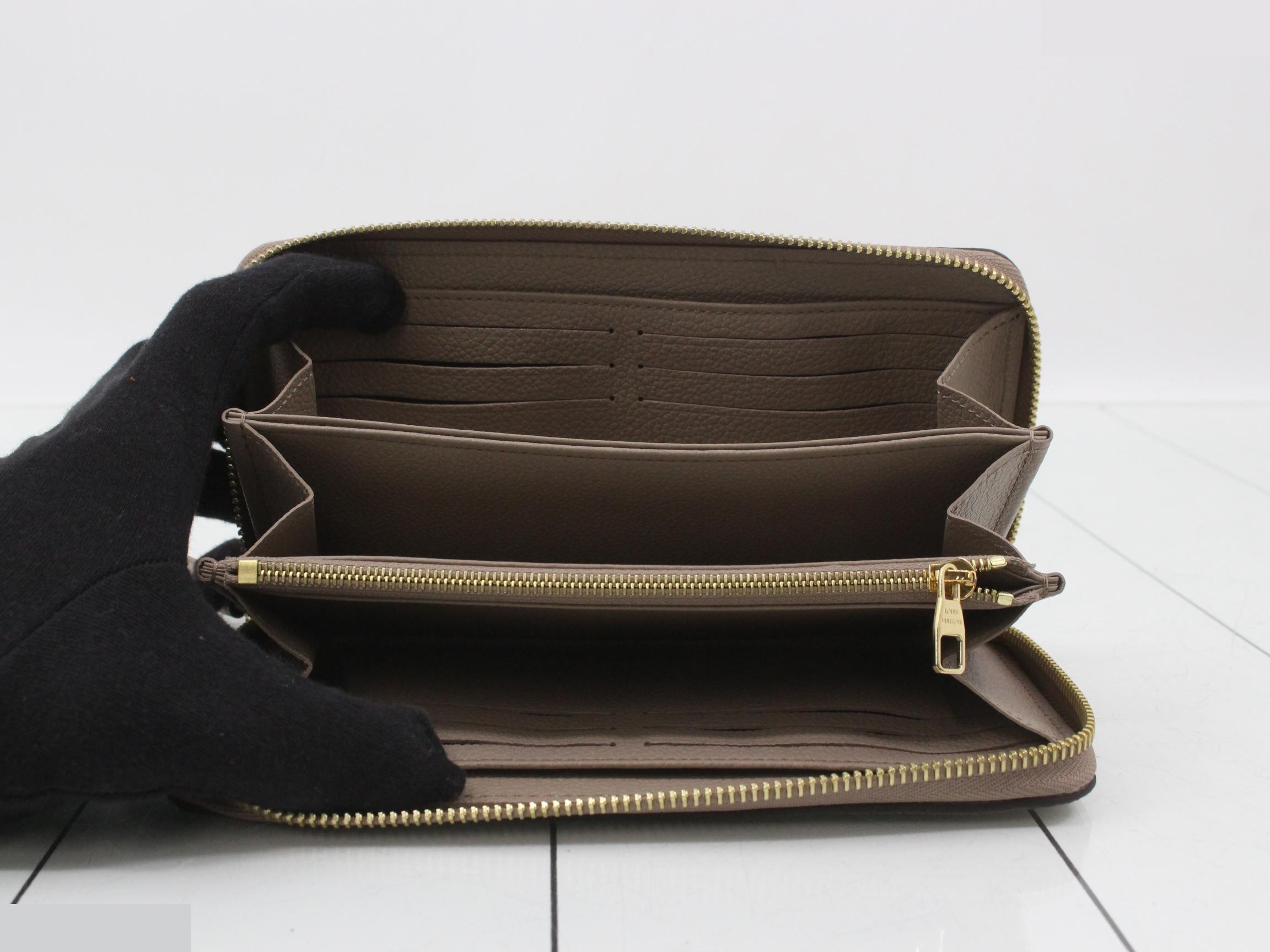 Empreinte Zippy Wallet, Unused, Greige — view 4