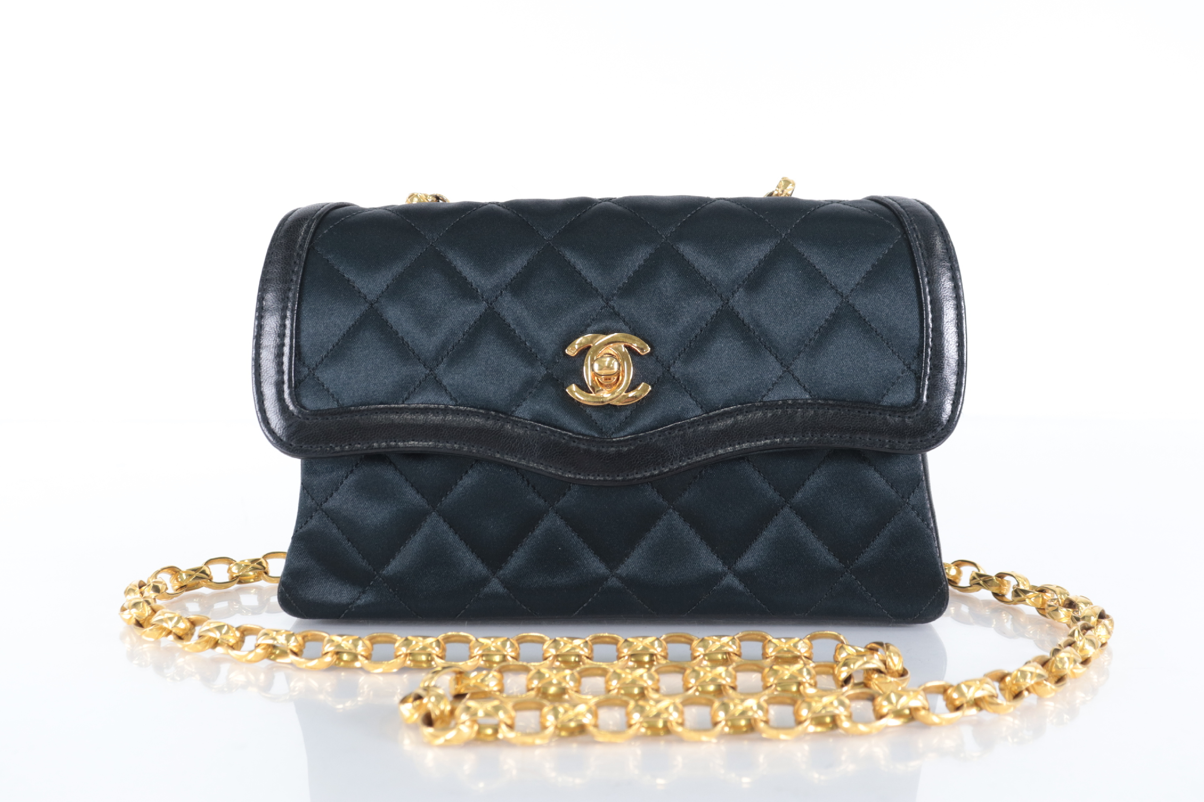 Satin Bejeweled Chain Shoulder Bag with Pouch (Series 1) — view 2