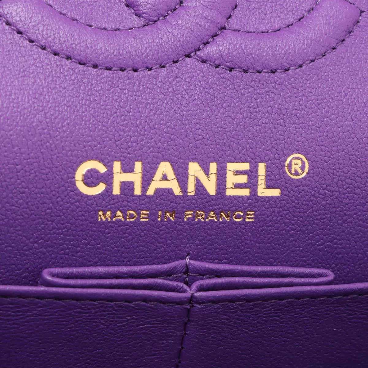 [Individually wrapped] Chanel Matelasse 23 Small Caviar Skin Double Flap Double Chain Bag Purple Gold Hardware L3LKLU0E Random Serial A01113 — view 11