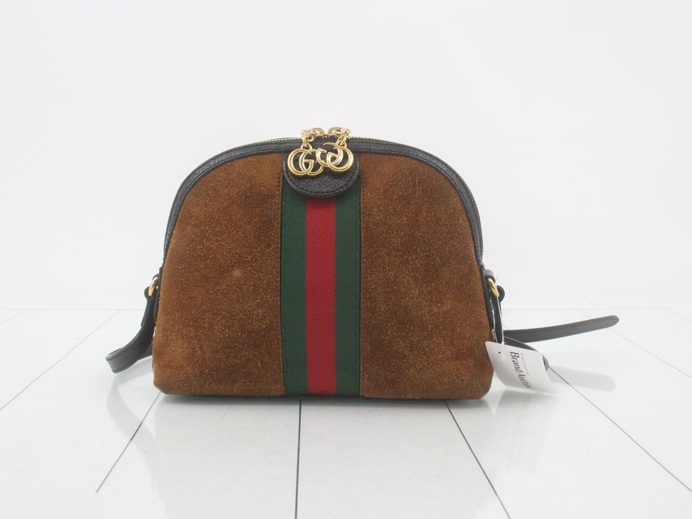 Sherry Shoulder Bag, Marmont, Suede, Brown, 499621 — view 2