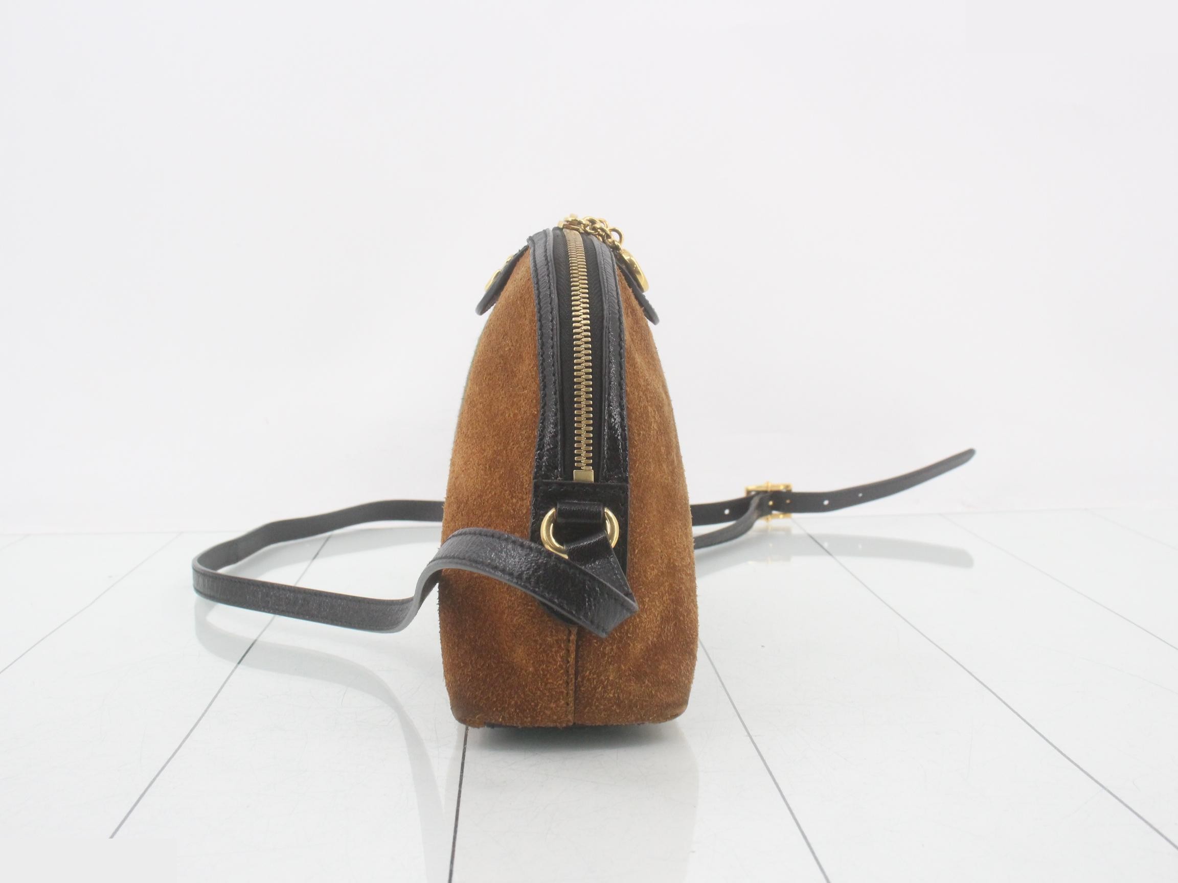 Sherry Shoulder Bag, Marmont, Suede, Brown, 499621 — view 3