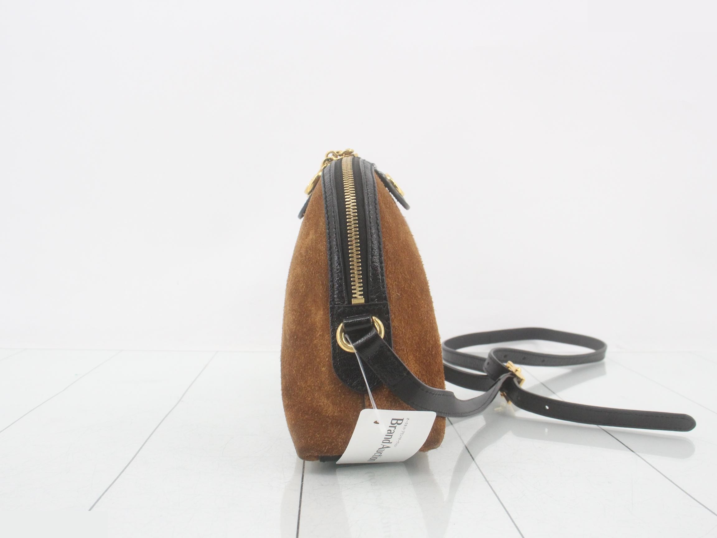 Sherry Shoulder Bag, Marmont, Suede, Brown, 499621 — view 4