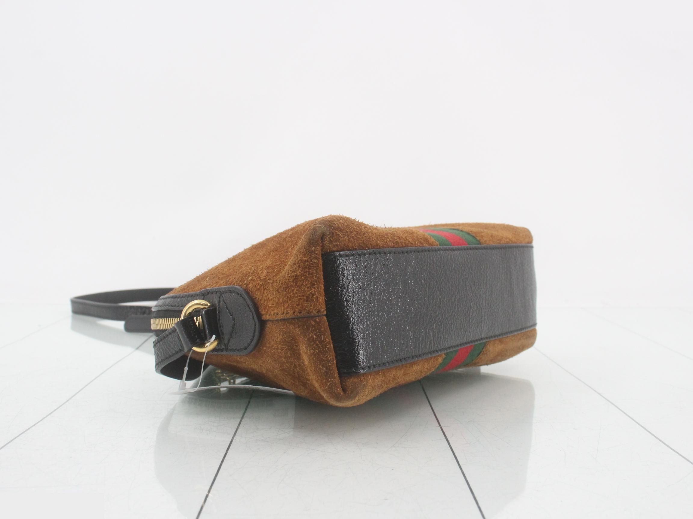 Sherry Shoulder Bag, Marmont, Suede, Brown, 499621 — view 5