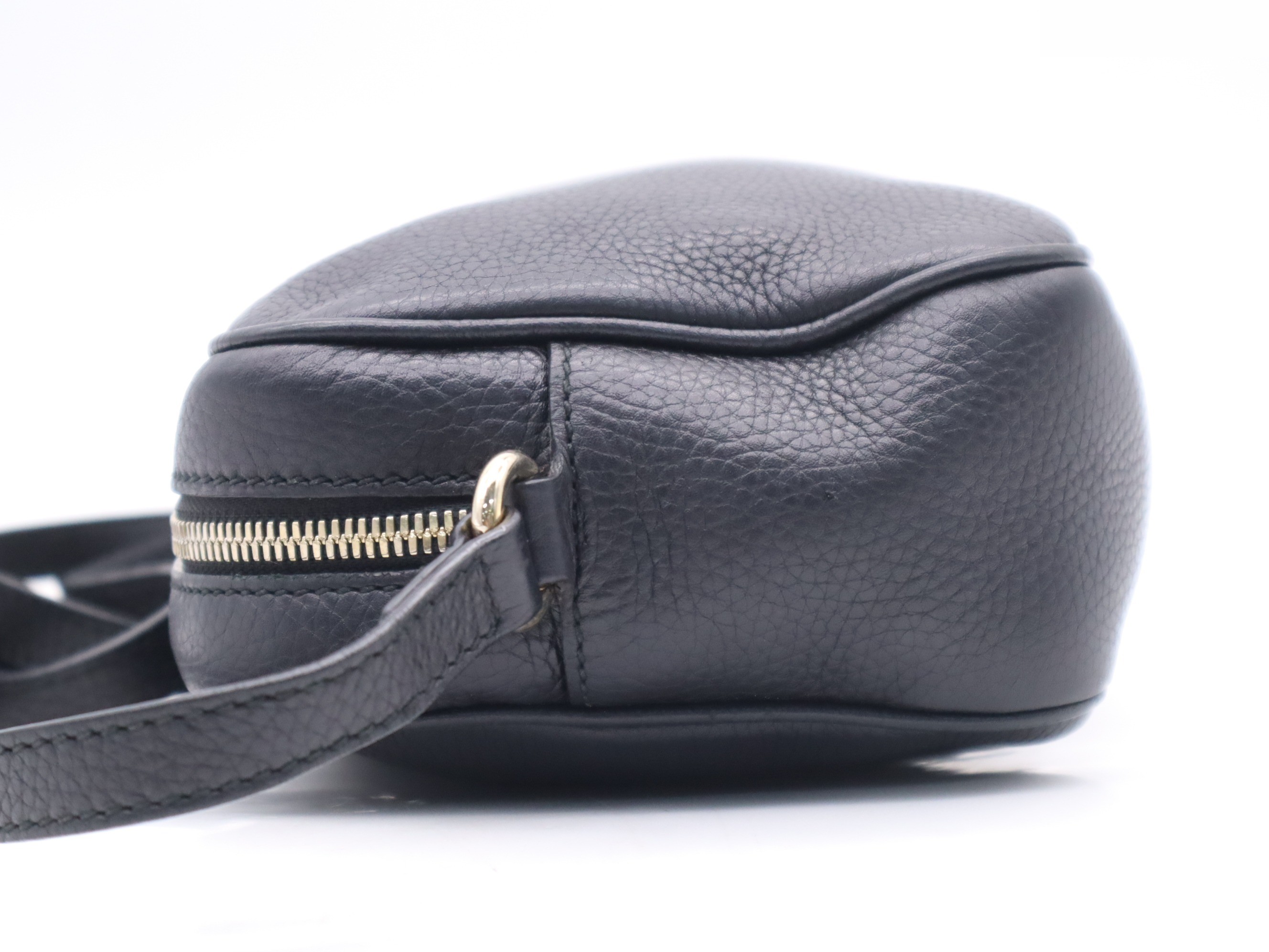Leather Soho Disco Bag, Black — view 3