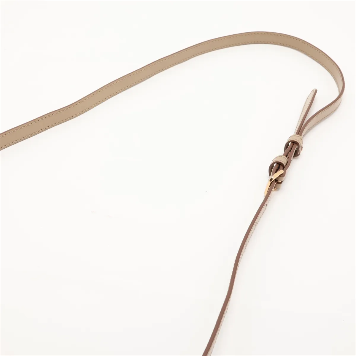 TB Leather Shoulder Bag, Beige x Orange — view 5