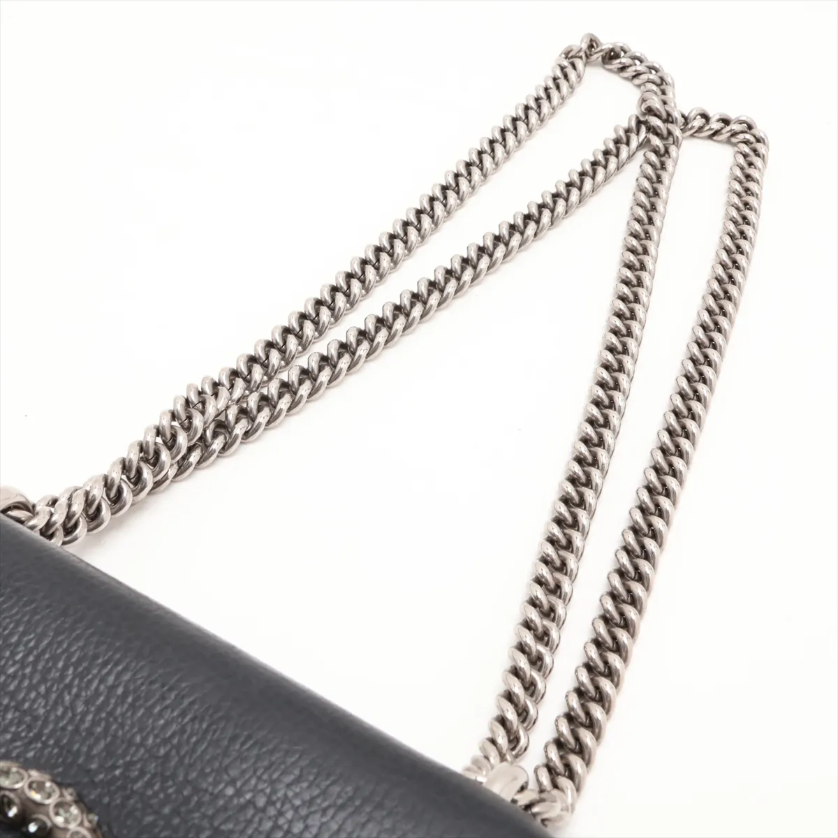 Dionysus 421970 Leather Chain Shoulder Bag, Black — view 5
