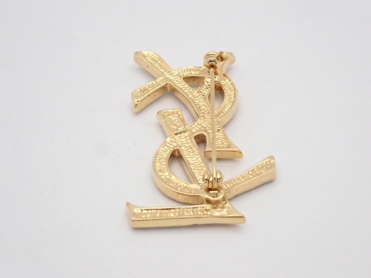 logo rhinestone brooch — view 2
