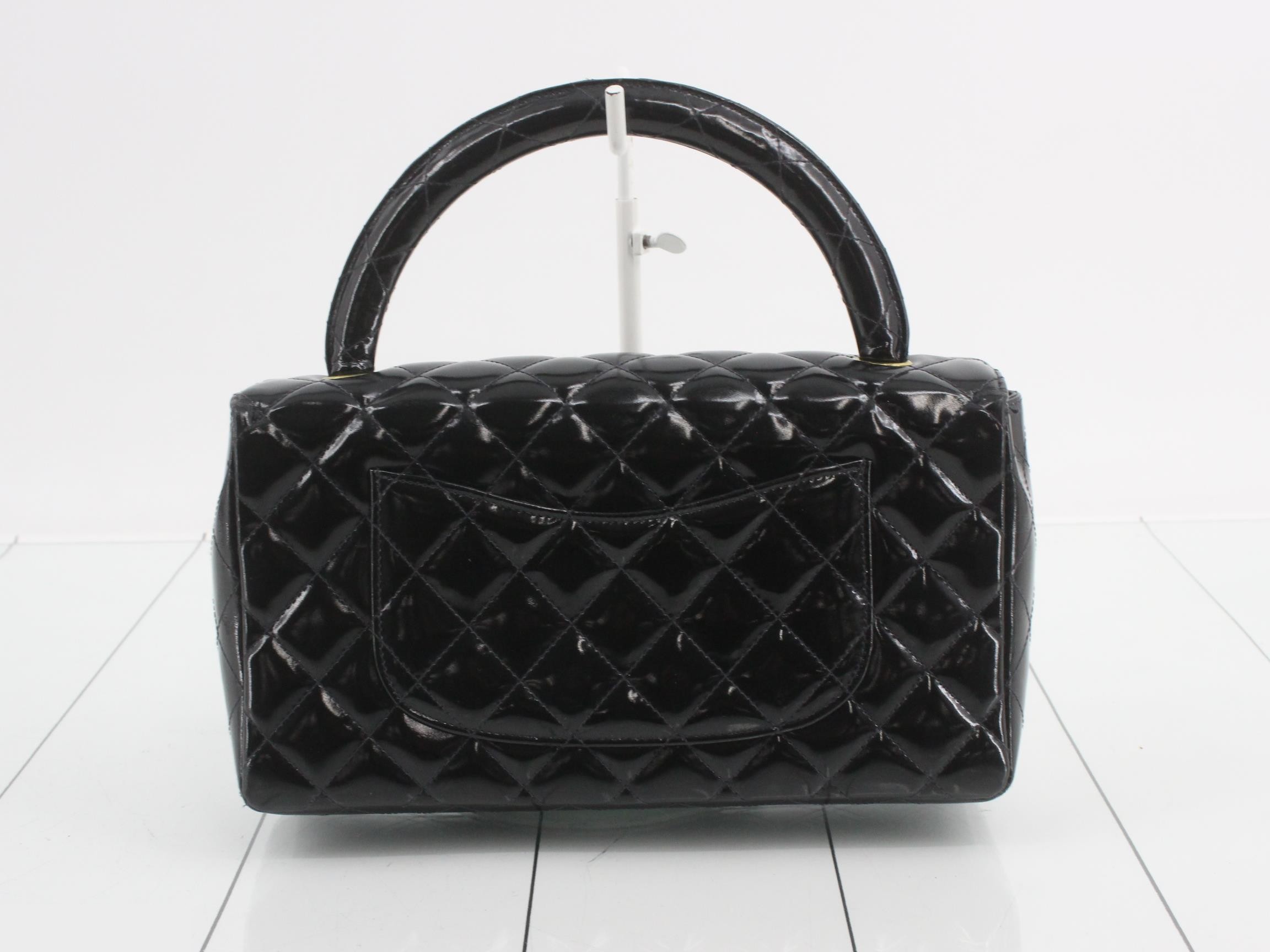 Matelassé handbag, black — view 2