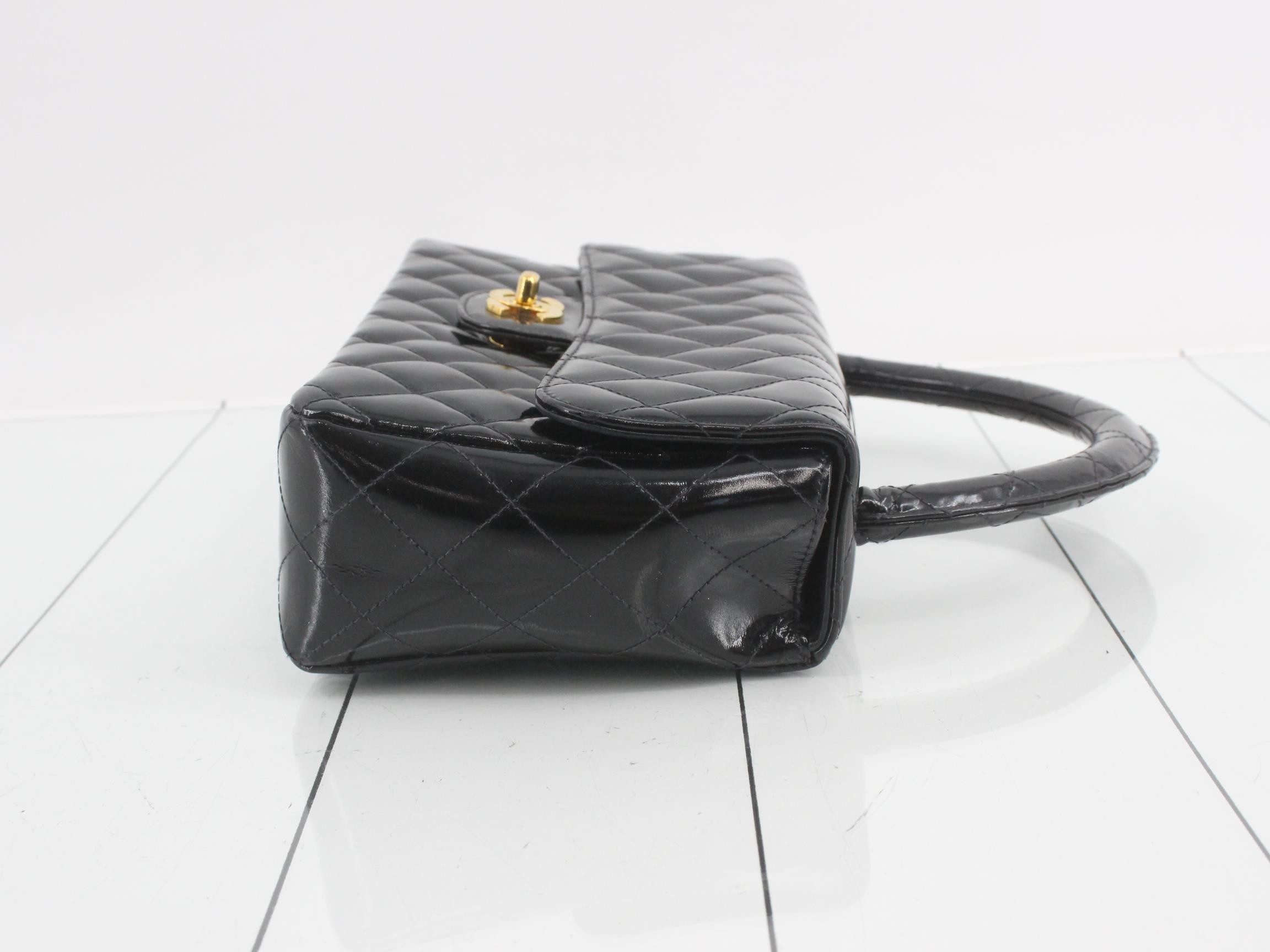 Matelassé handbag, black — view 3