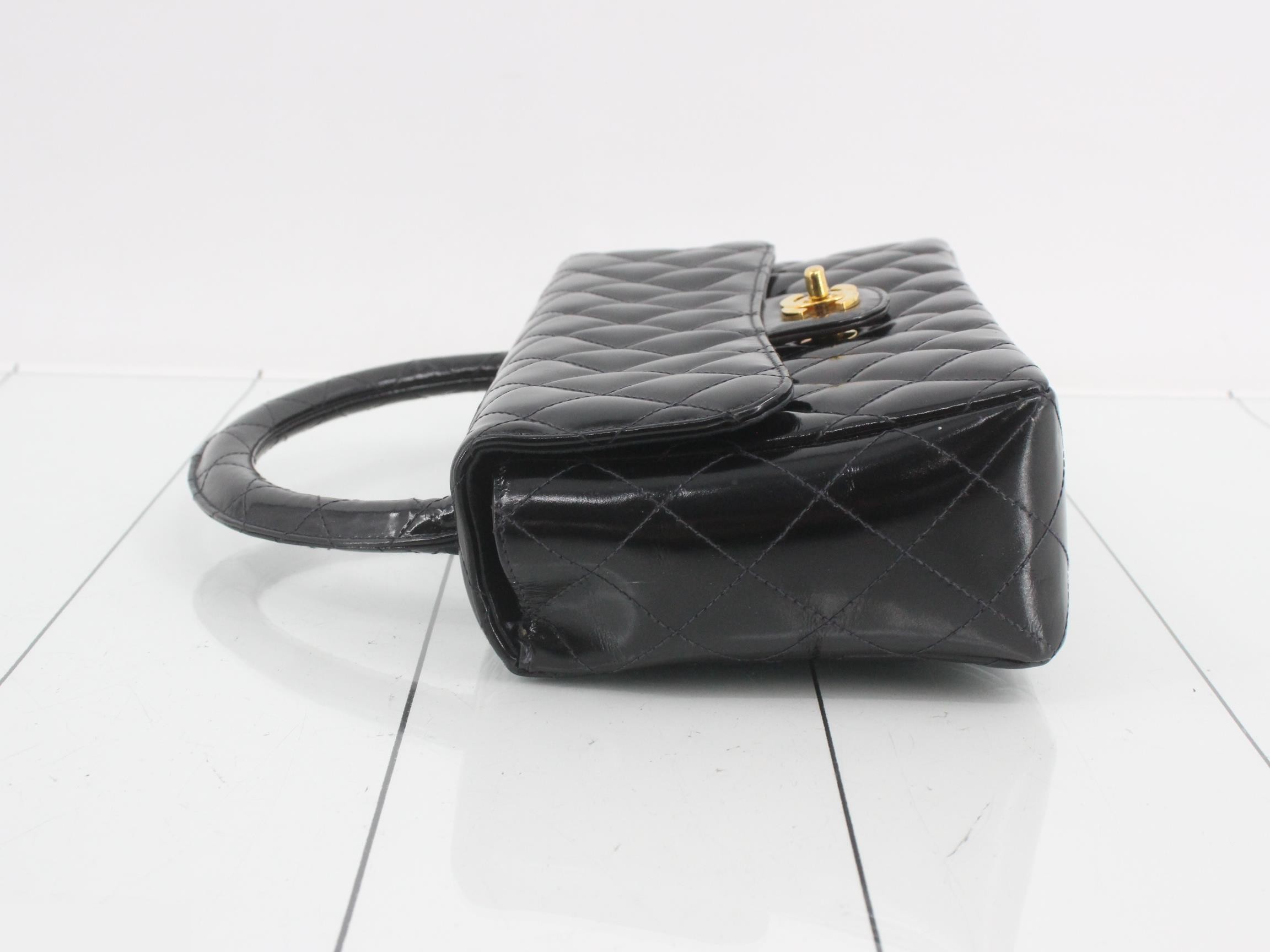 Matelassé handbag, black — view 4