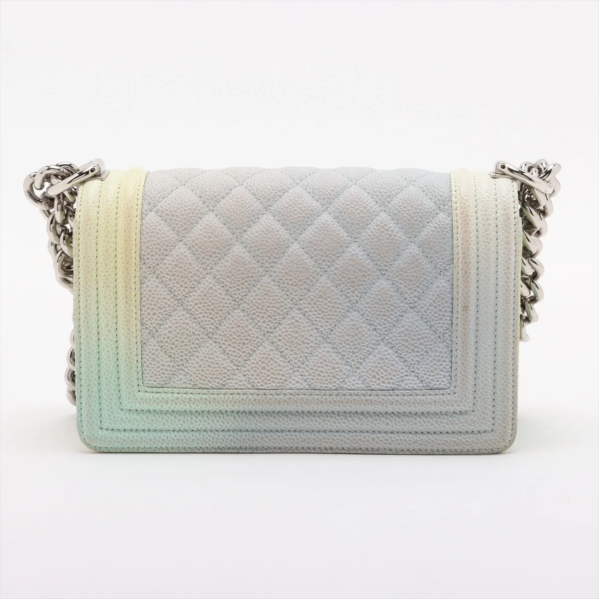 Boy Chanel 20 Small Caviar Skin Chain Shoulder Bag Rainbow Silver Hardware 25368246 25th Series A67085 — view 2