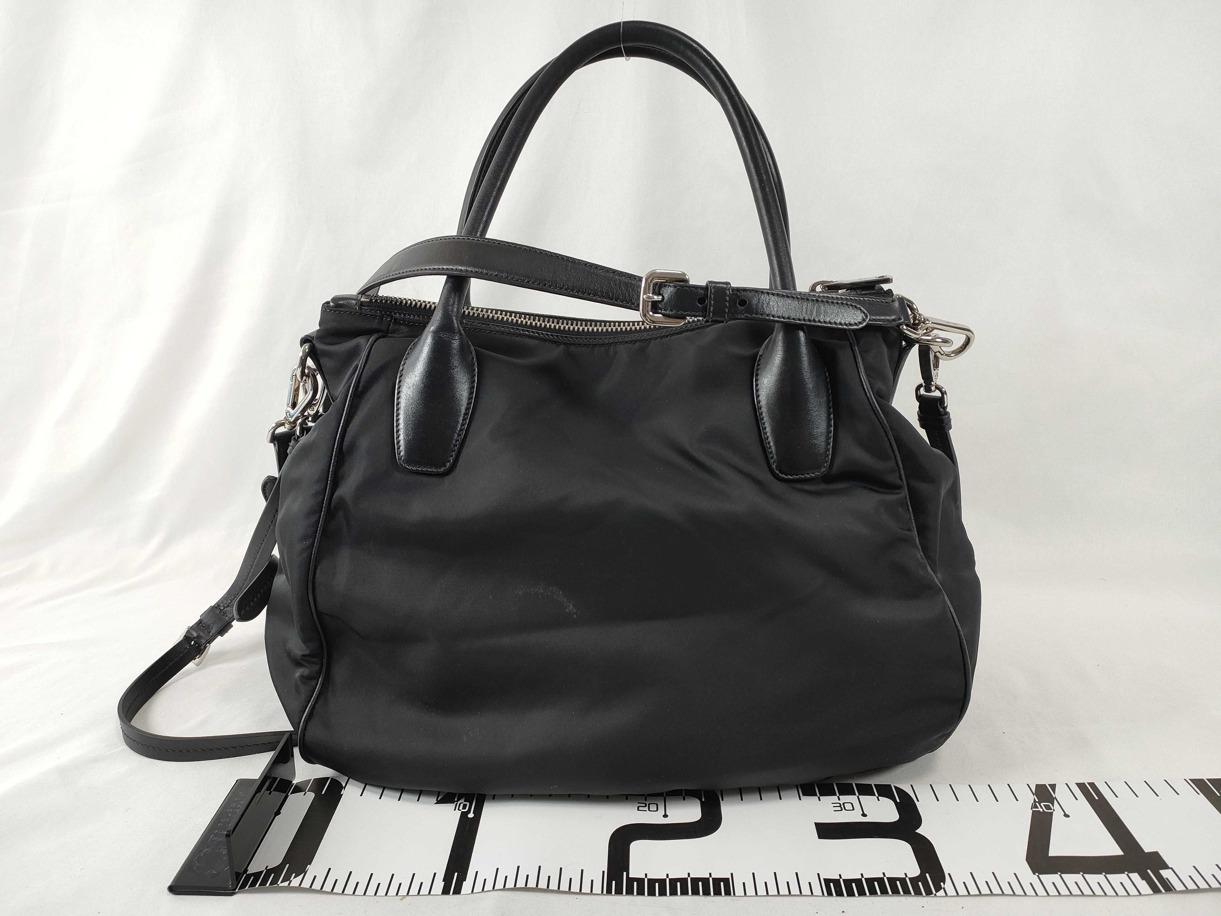 PH - Black Nylon 2-Way Shoulder Bag (Handbag) — view 2