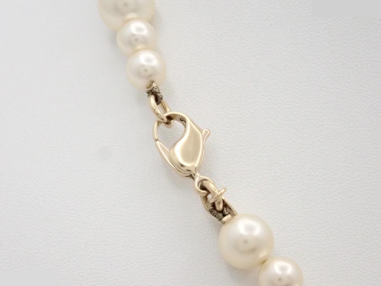 necklace, Coco Mark, gold plated, faux pearl, neck circumference approximately 44cm — view 2