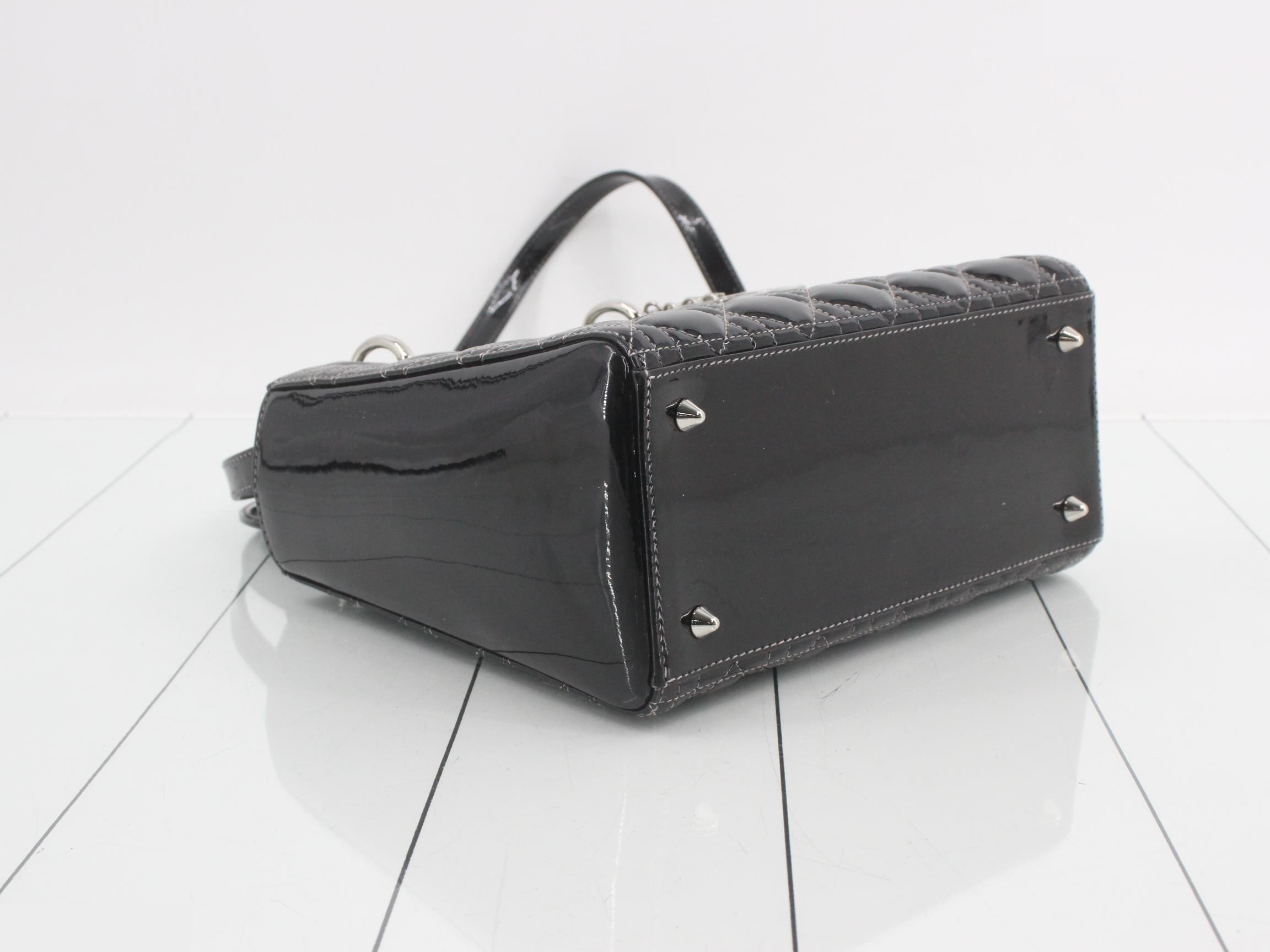 Lady Dior Canage Enamel 2-Way Shoulder/Handbag — view 5