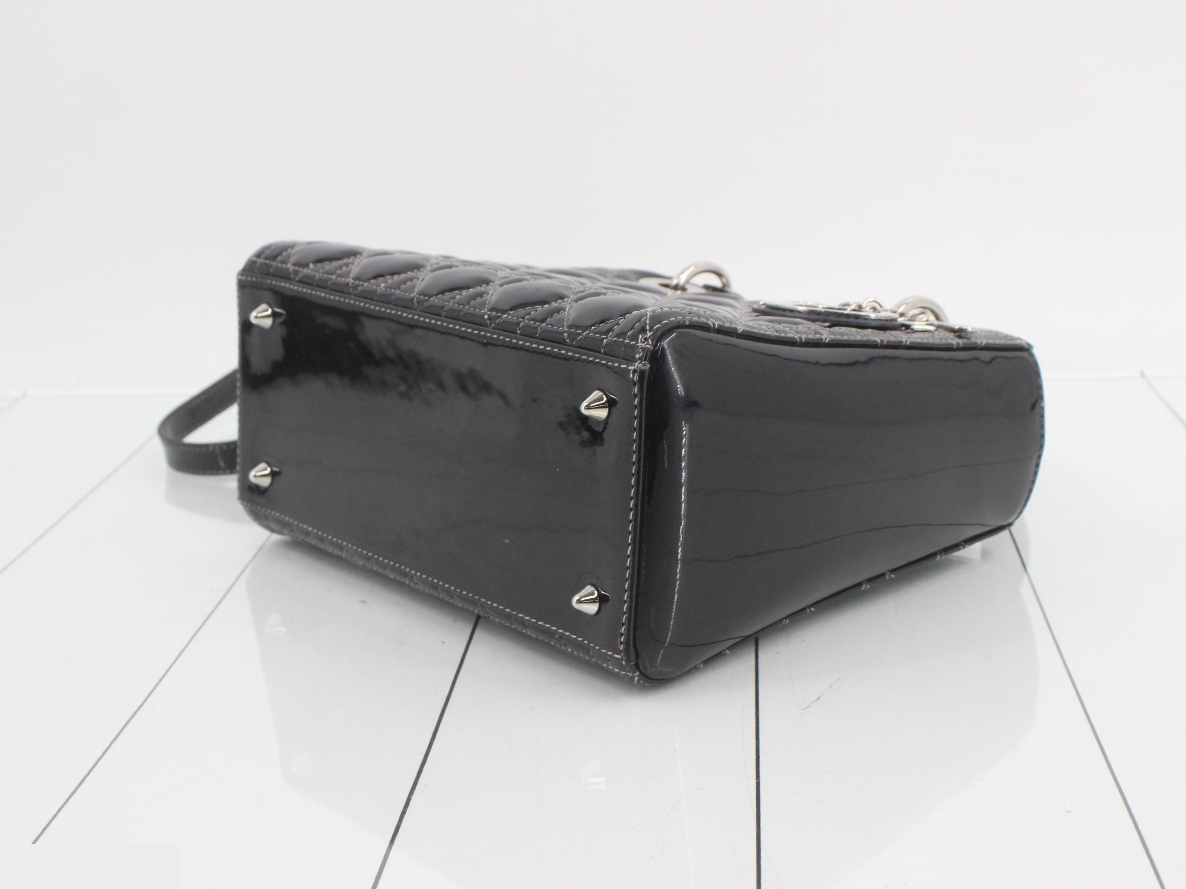 Lady Dior Canage Enamel 2-Way Shoulder/Handbag — view 6