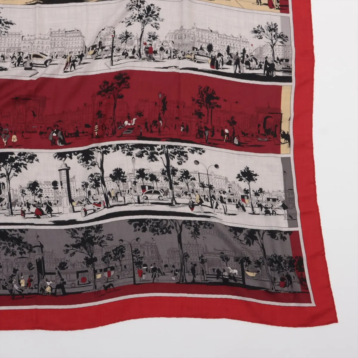 Carrege A L'OMBRE DES BOULEVAARDS From the shadows of the Boulevards Stole Cashmere x Silk Red — view 4