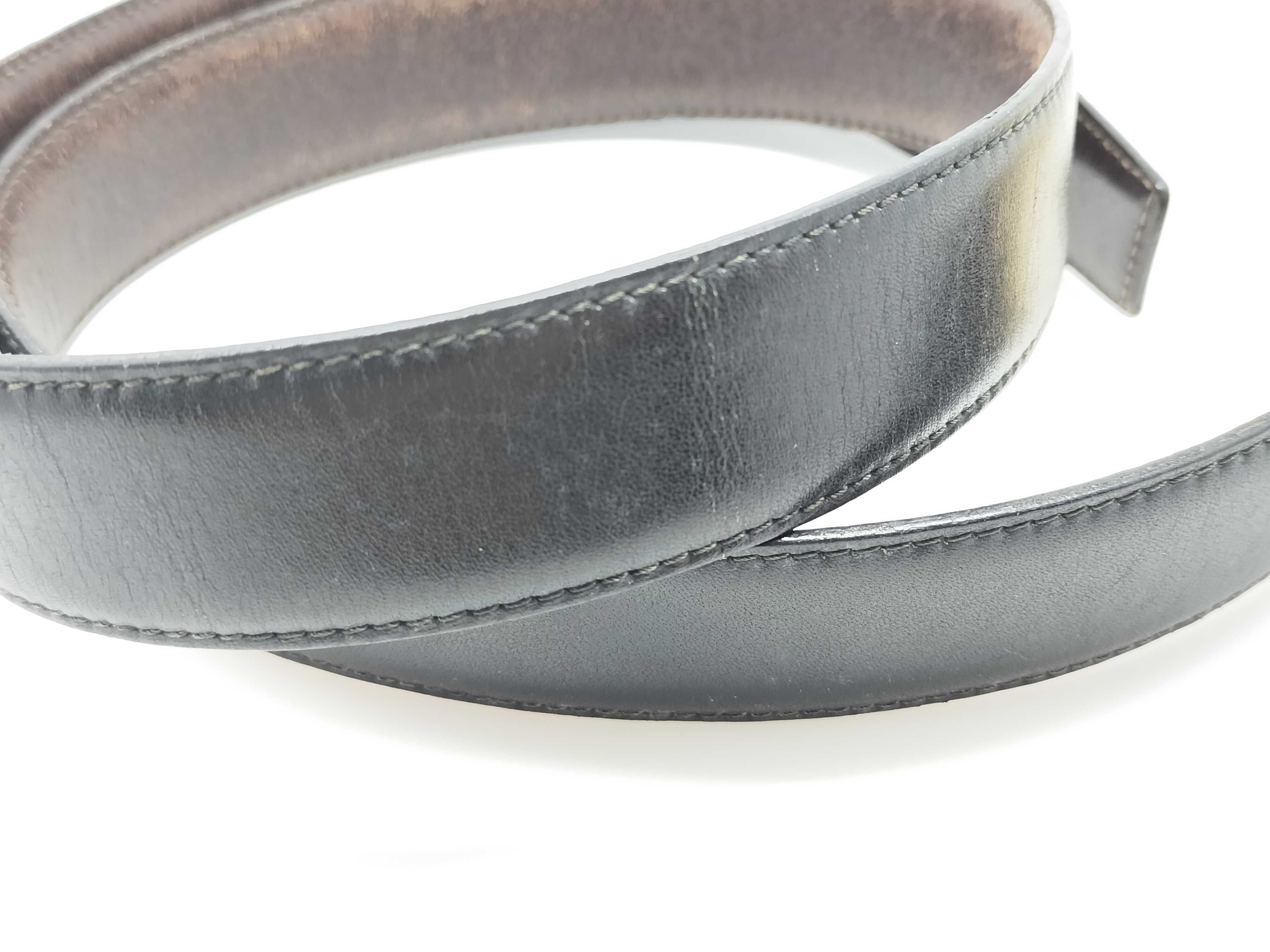 Carriage Buckle Leather Belt — view 4