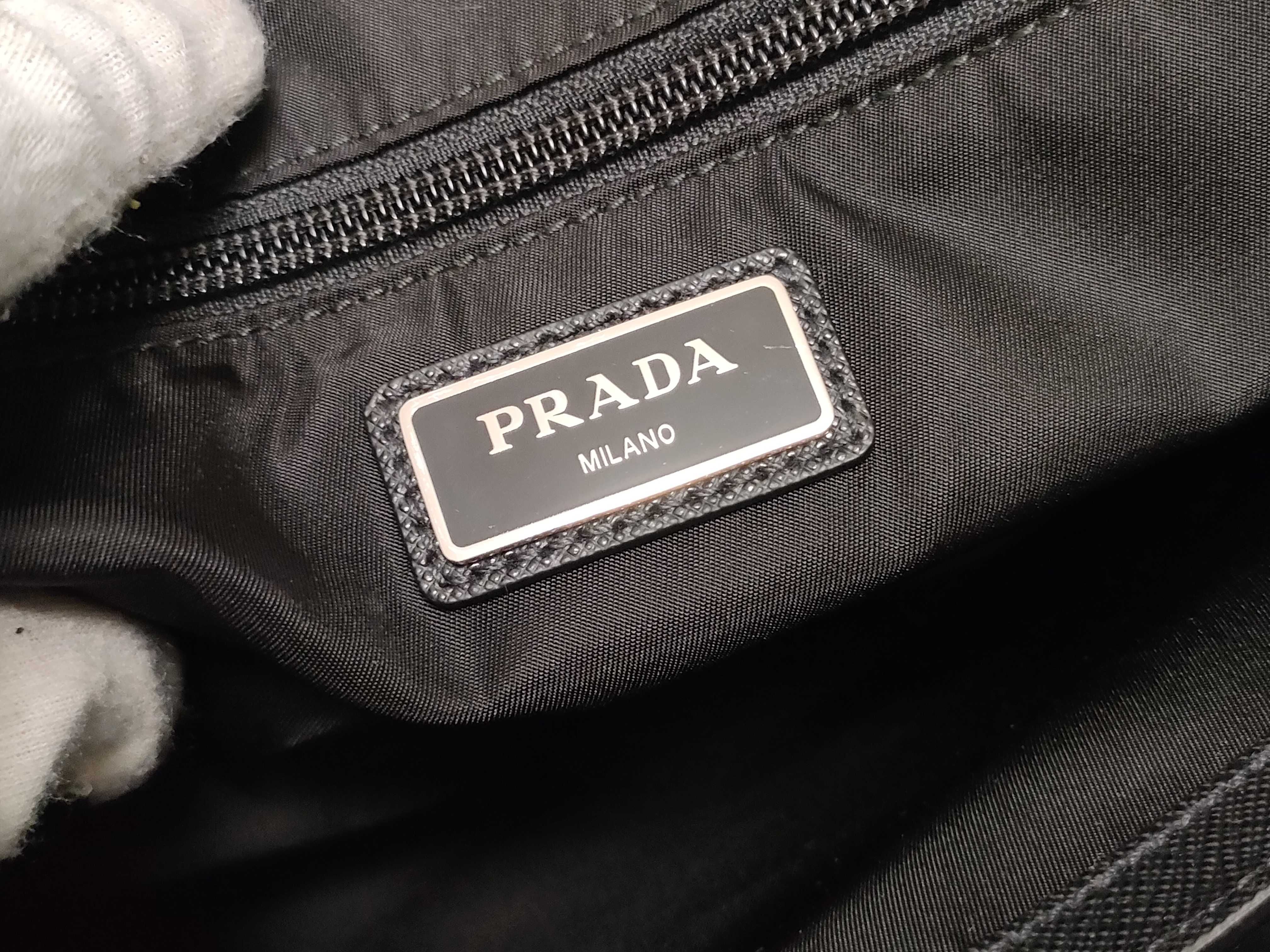Nylon Prada Tessuto Handbag Black 2VG042 Tote Bag — view 10