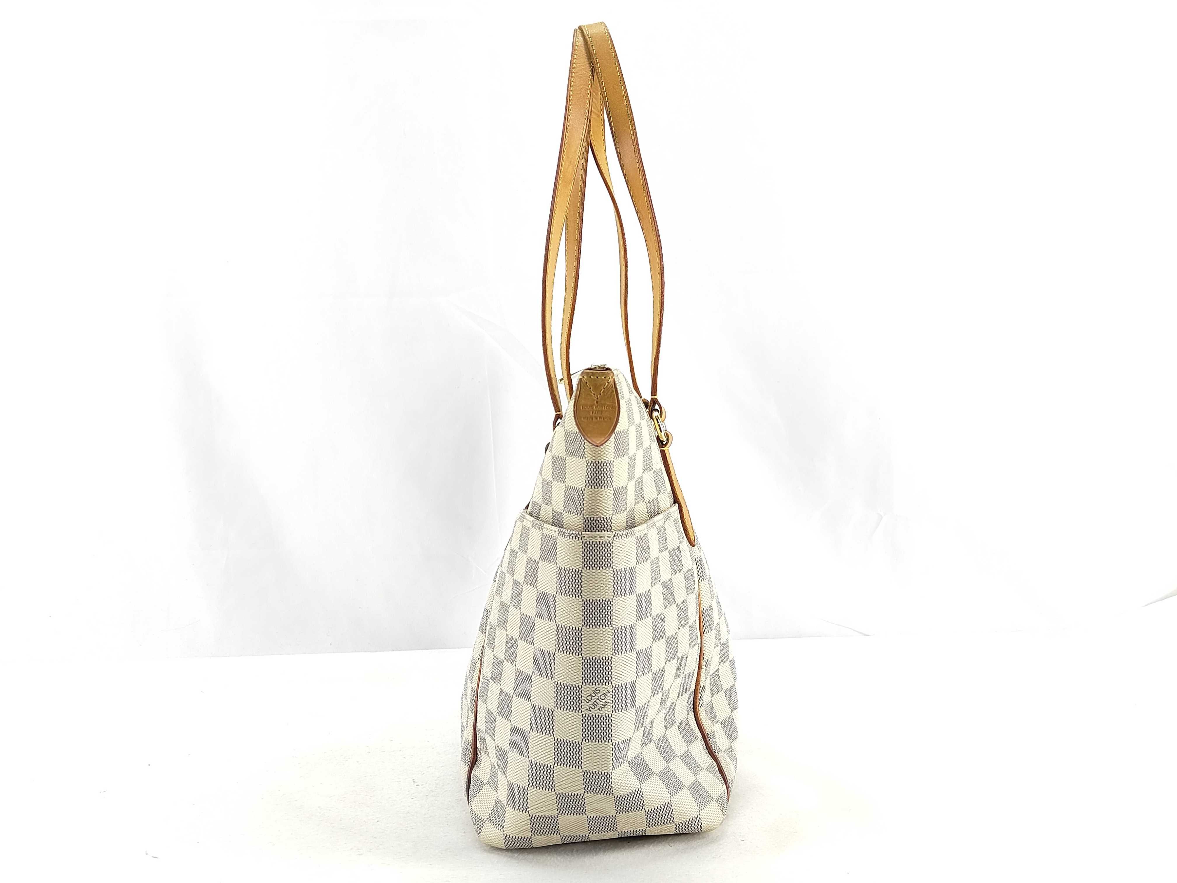 Damier Azur Totally MM N51262 MB4121 White Tote Bag — view 3