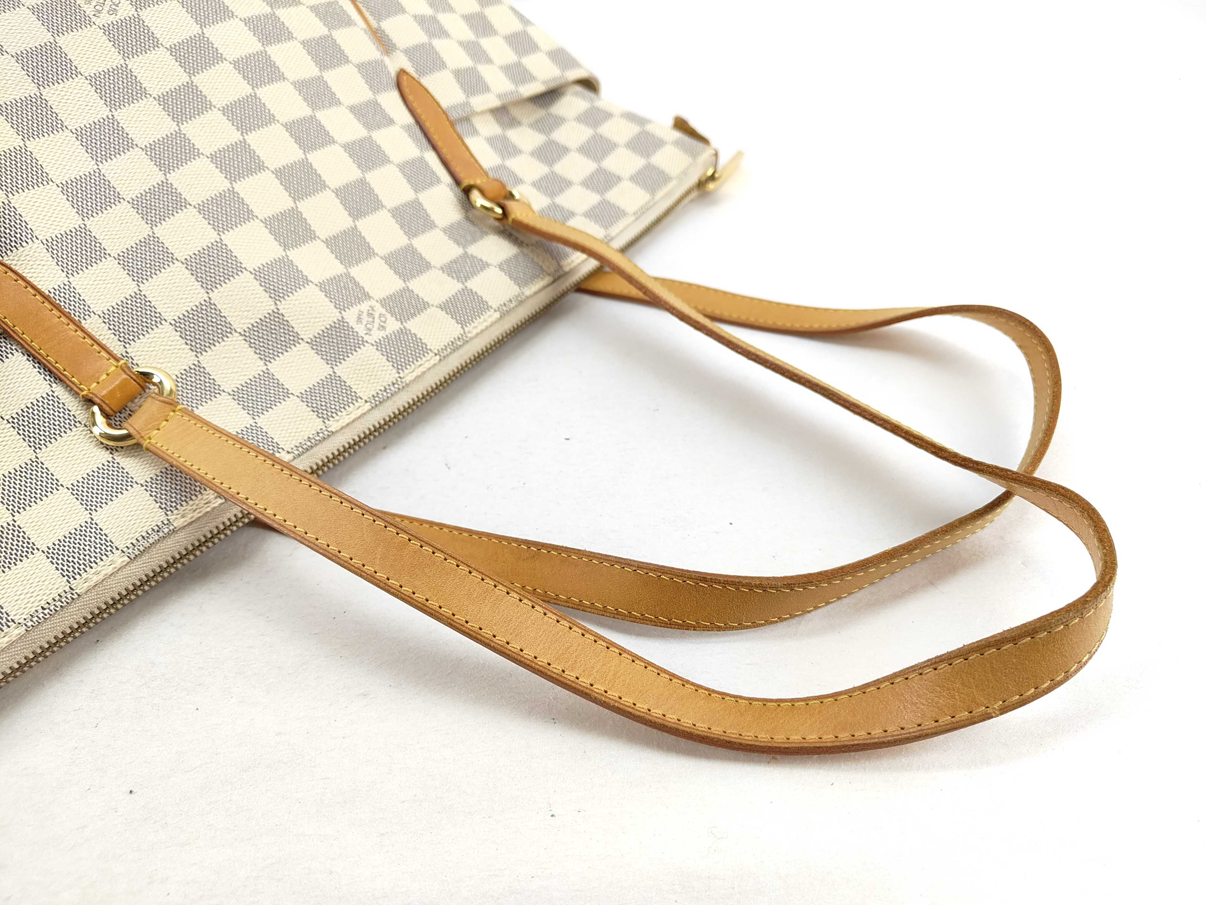 Damier Azur Totally MM N51262 MB4121 White Tote Bag — view 4