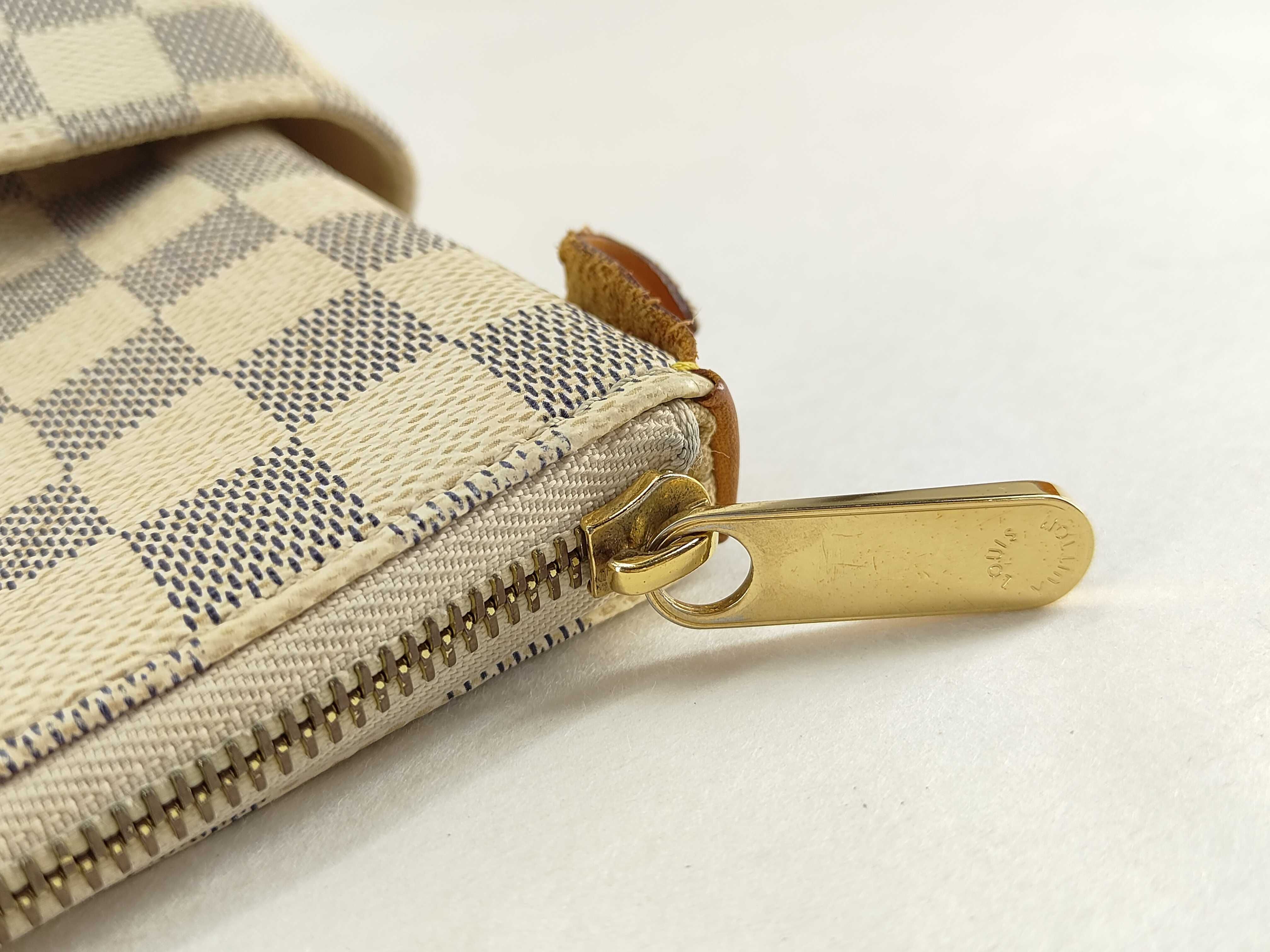 Damier Azur Totally MM N51262 MB4121 White Tote Bag — view 8