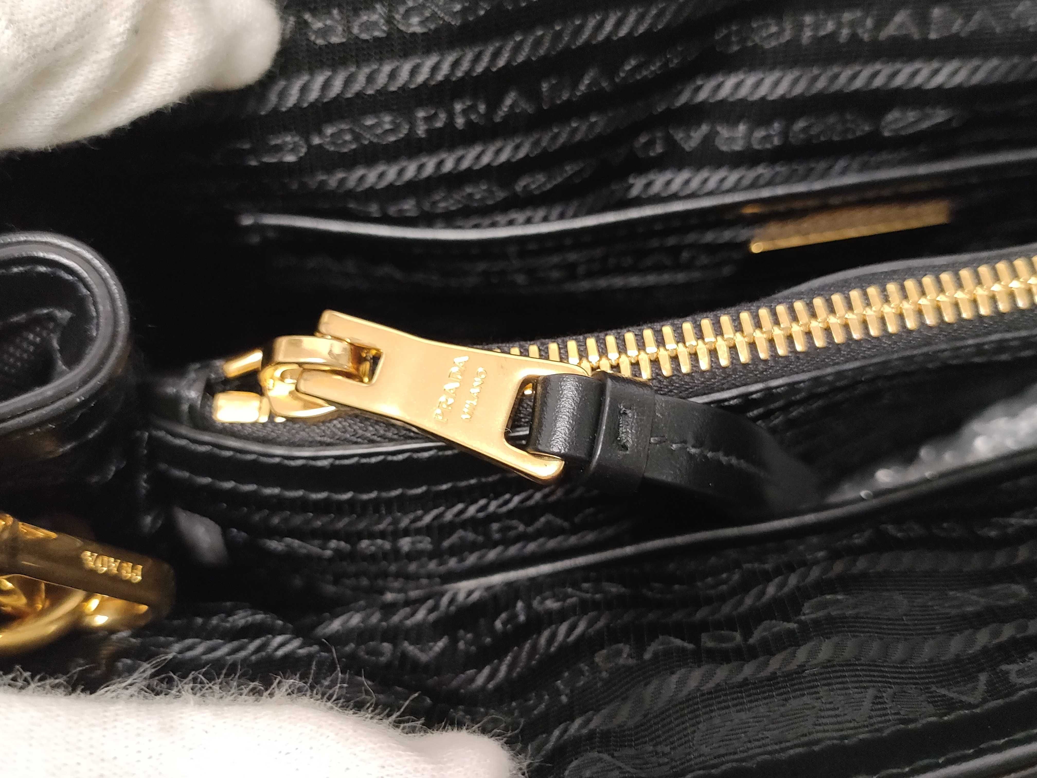 Logo Jacquard Canvas x Leather 2-Way Handbag Black 1BA579 Handbag — view 11