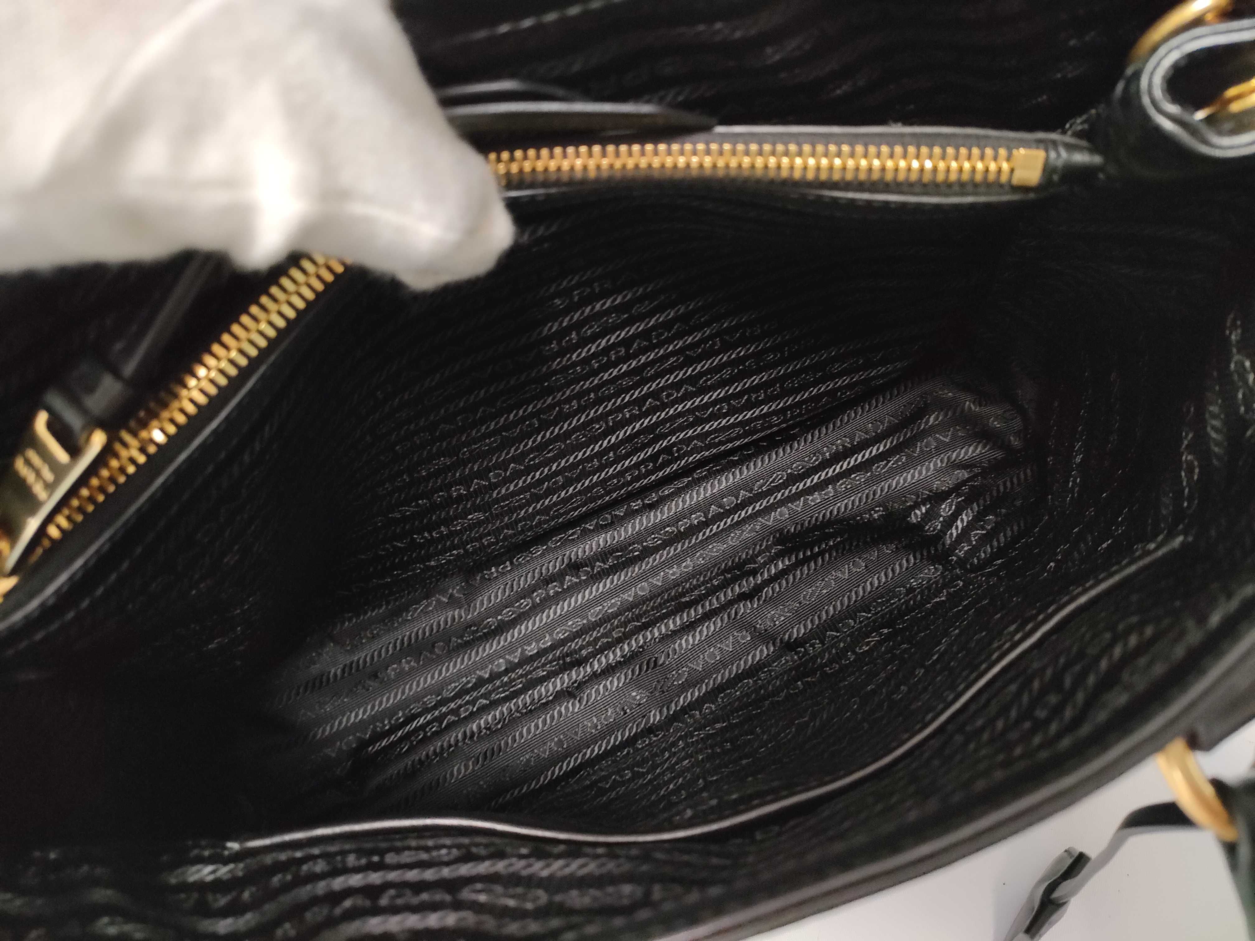 Logo Jacquard Canvas x Leather 2-Way Handbag Black 1BA579 Handbag — view 12