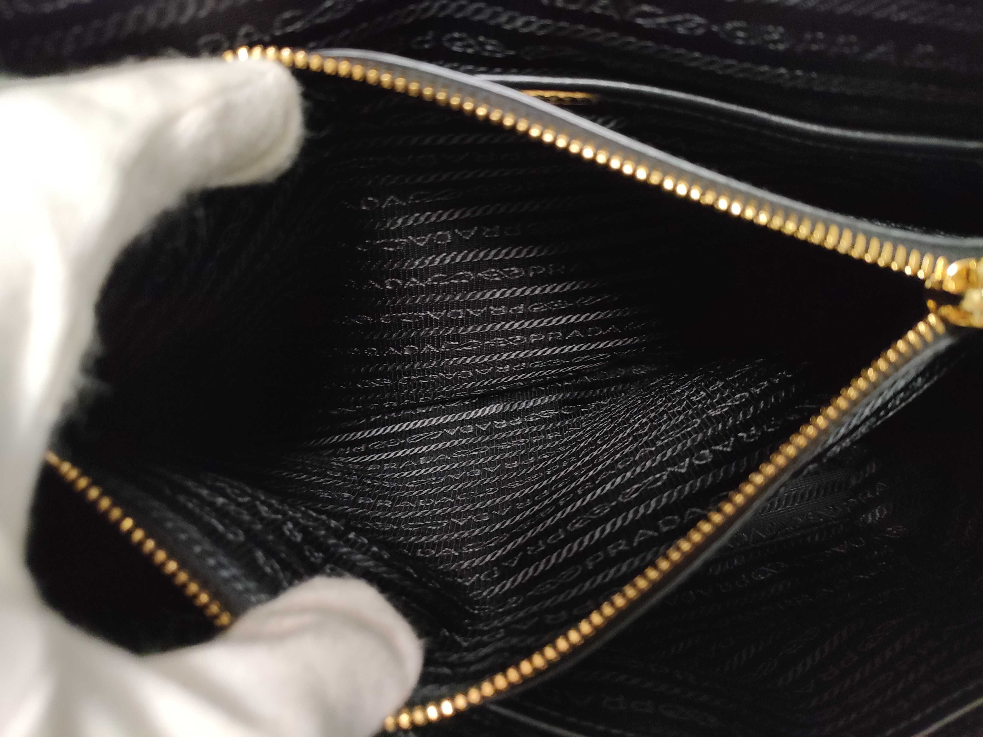 Logo Jacquard Canvas x Leather 2-Way Handbag Black 1BA579 Handbag — view 13